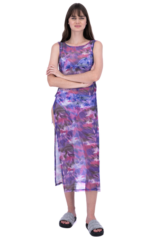 Vestido maxi efecto tie dye