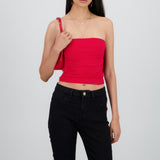 Top Tubo Strapless Drapeado