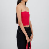 Top Tubo Strapless Drapeado
