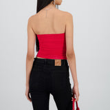 Top Tubo Strapless Drapeado