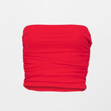 Top Tubo Strapless Drapeado