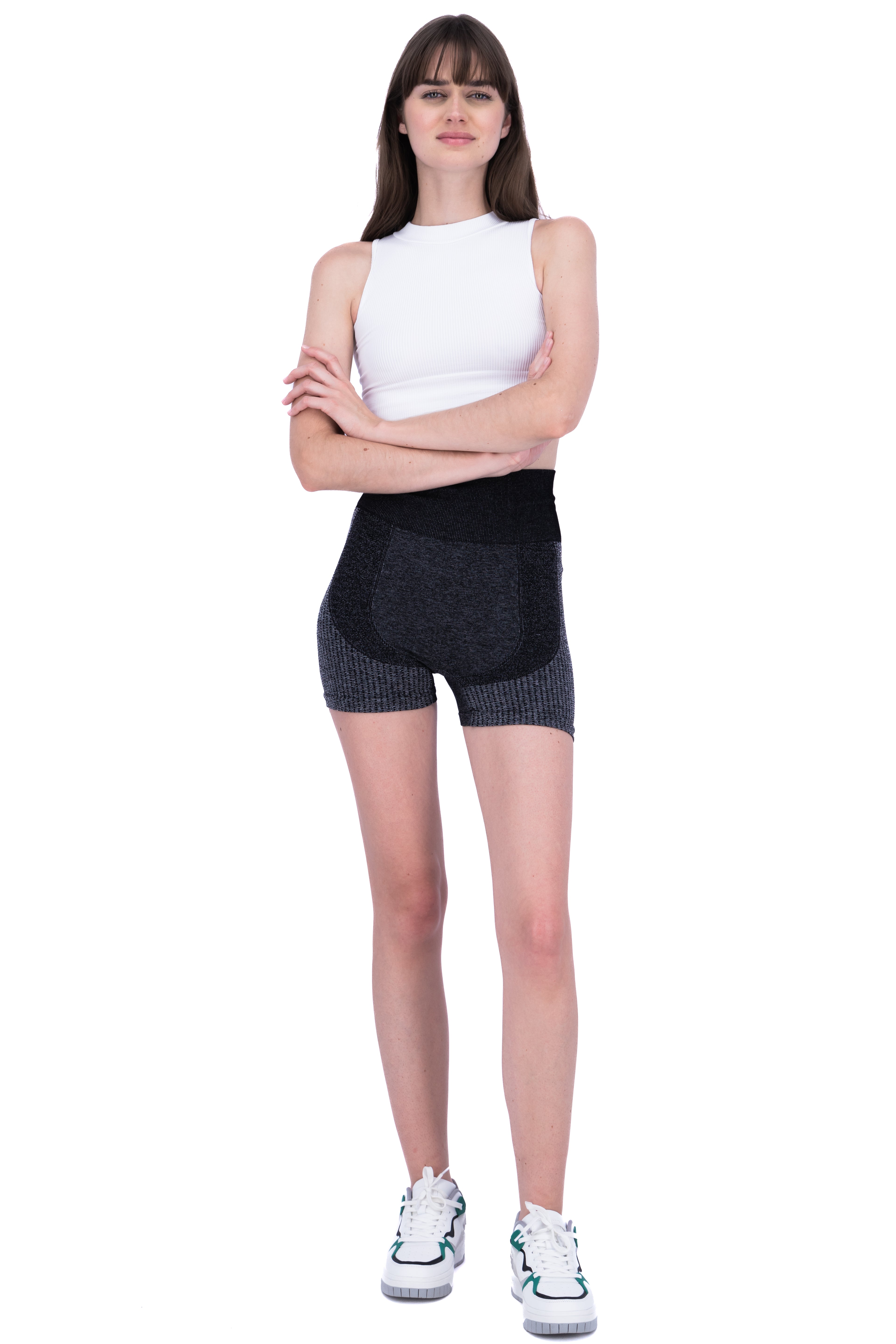 Short biker seamless NEGRO
