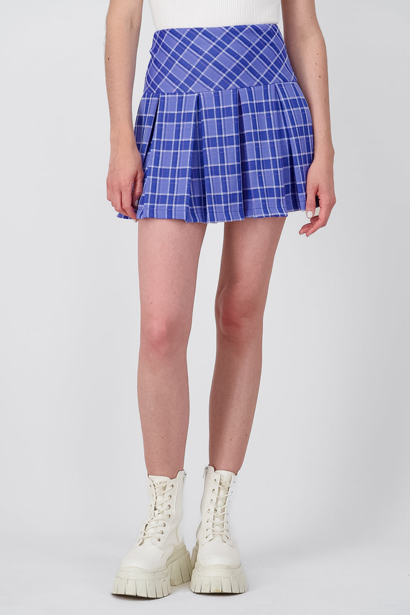 Falda mini tableada cuadros
