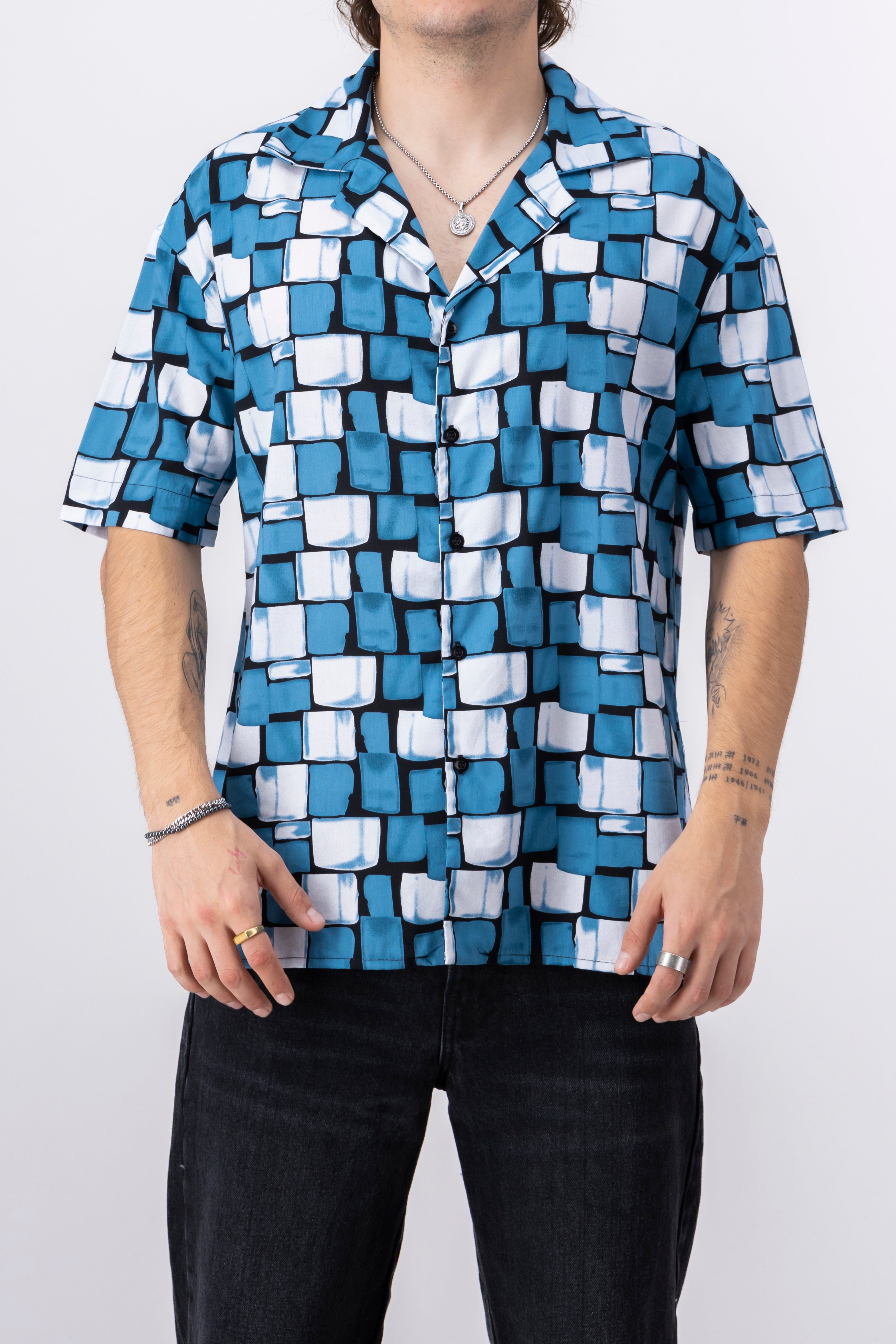Camisa Manga Corta Ice Resort NEGRO COMBO