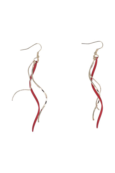 Aretes Twist Color ROJO