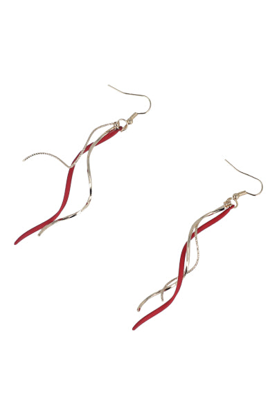 Aretes Twist Color ROJO