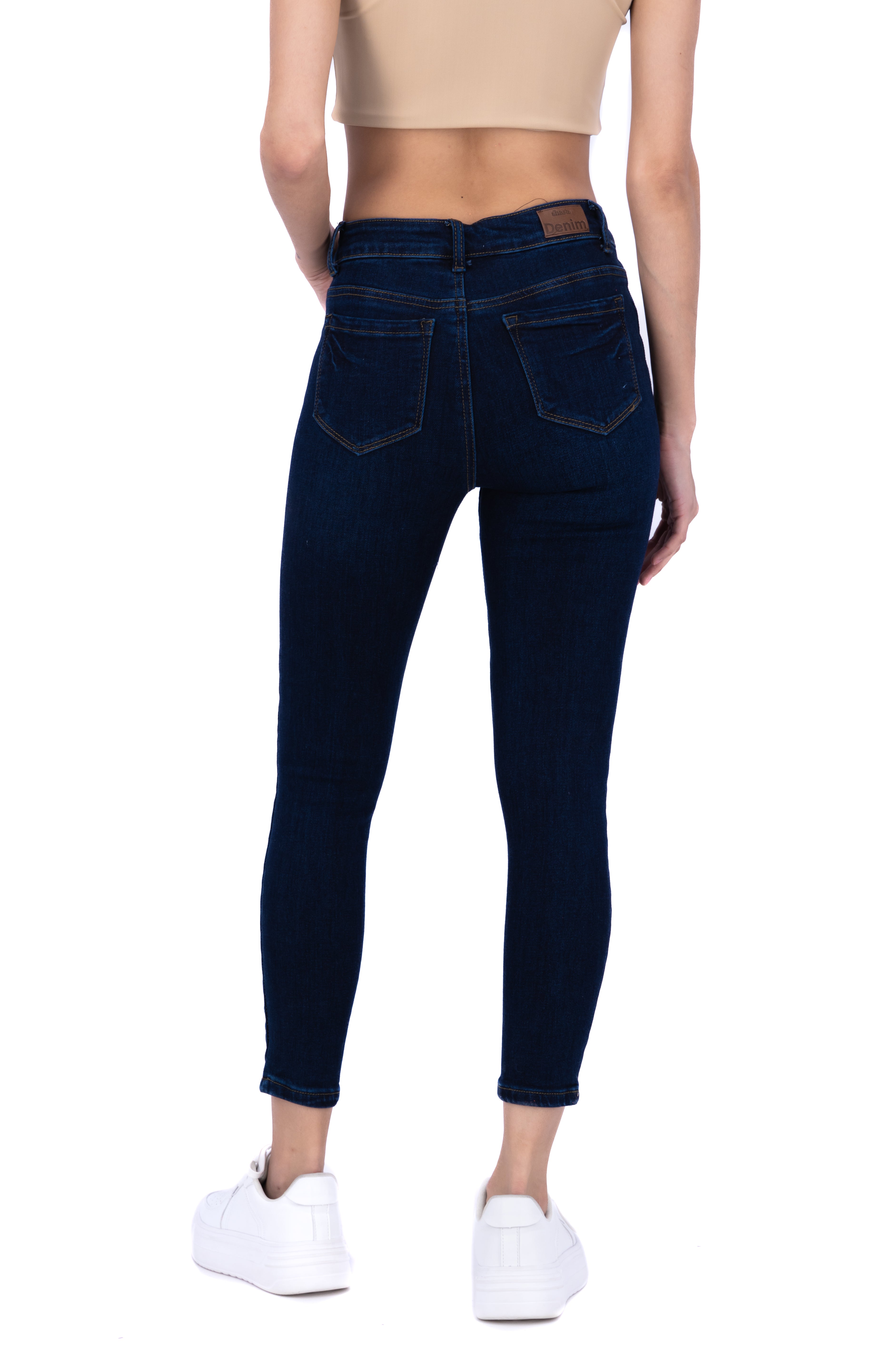 Jeans skinny cintura media DARK WASH