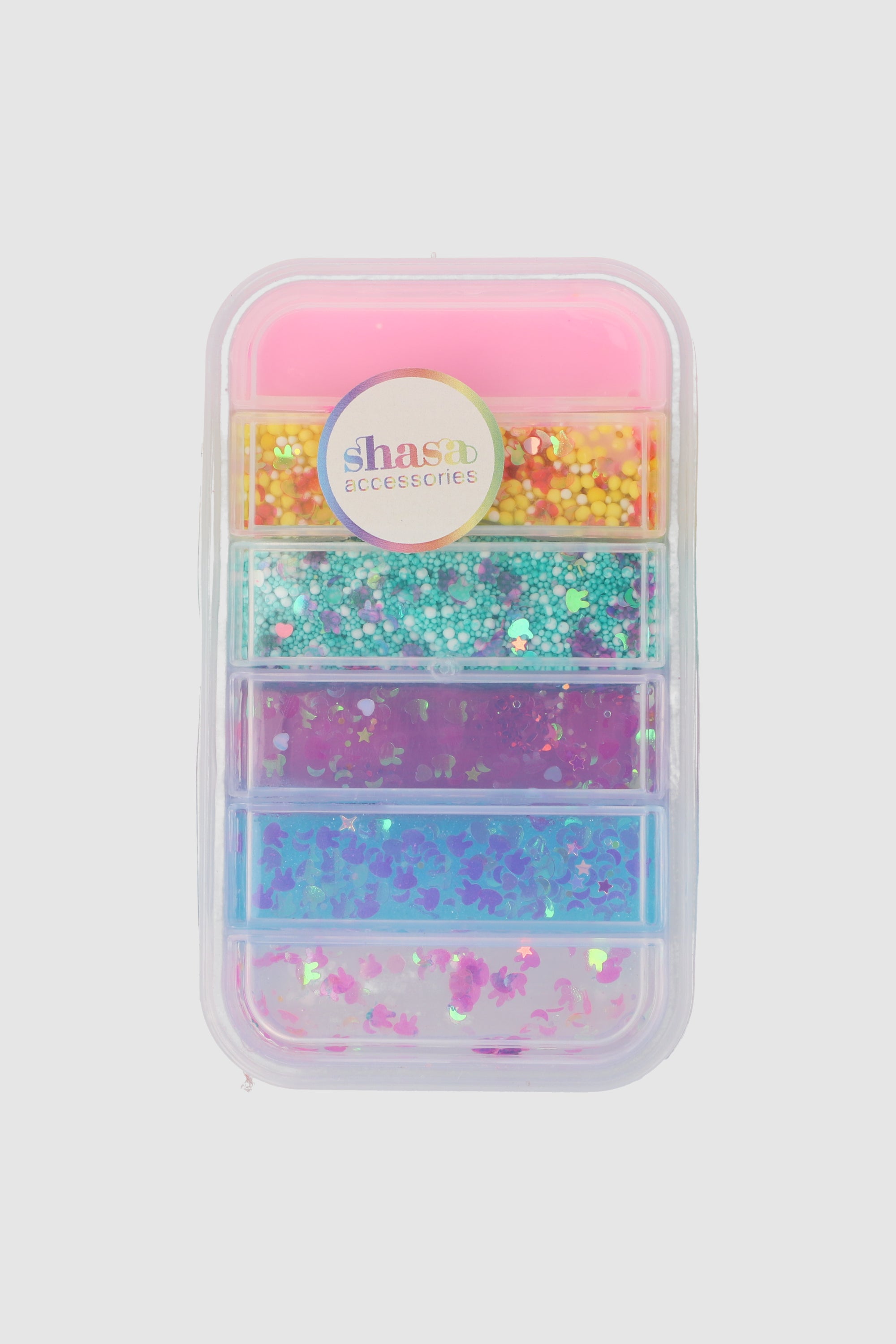 Caja Goma Moldeable Arcoíris Glitter