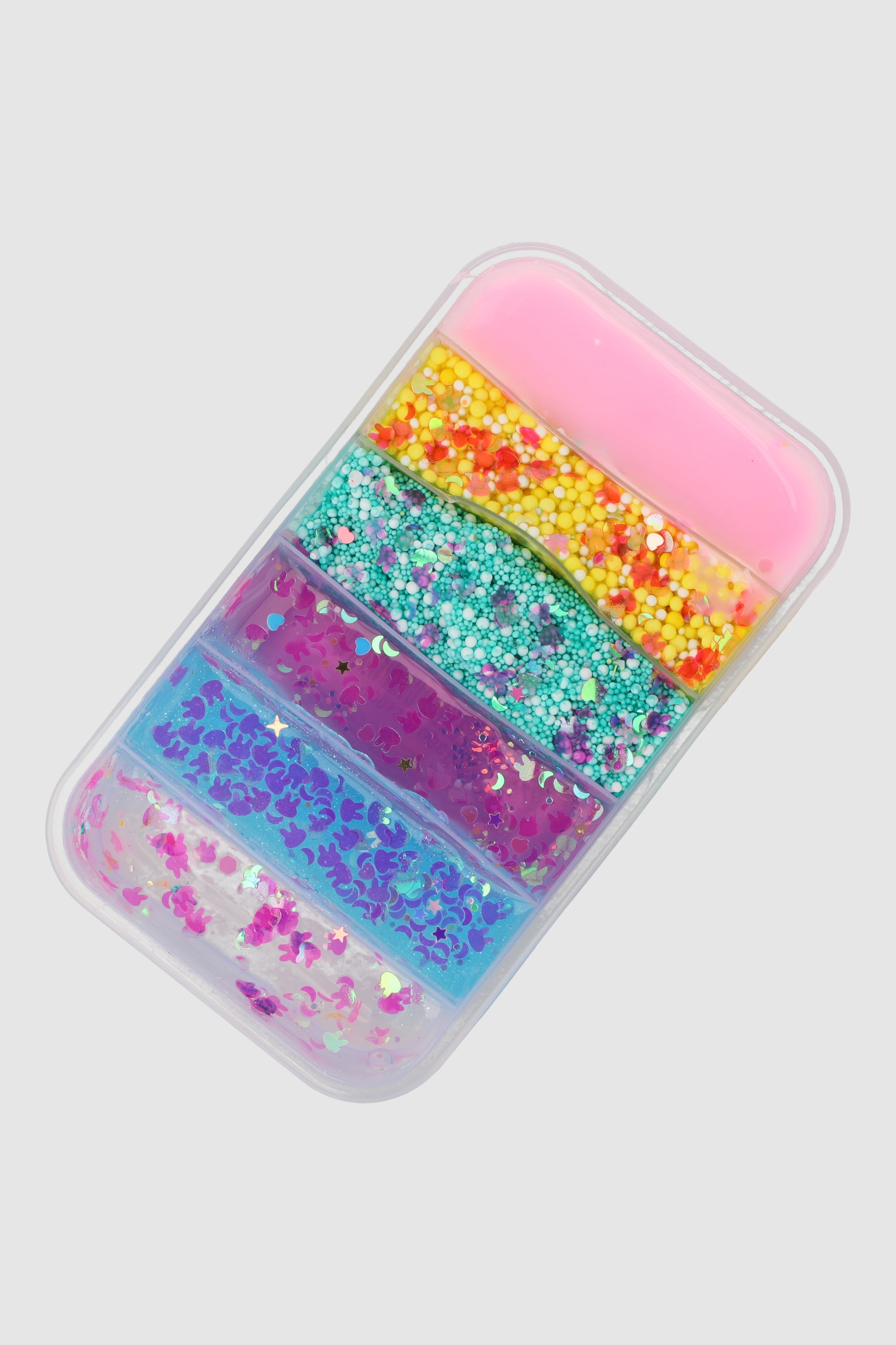Caja Goma Moldeable Arcoíris Glitter
