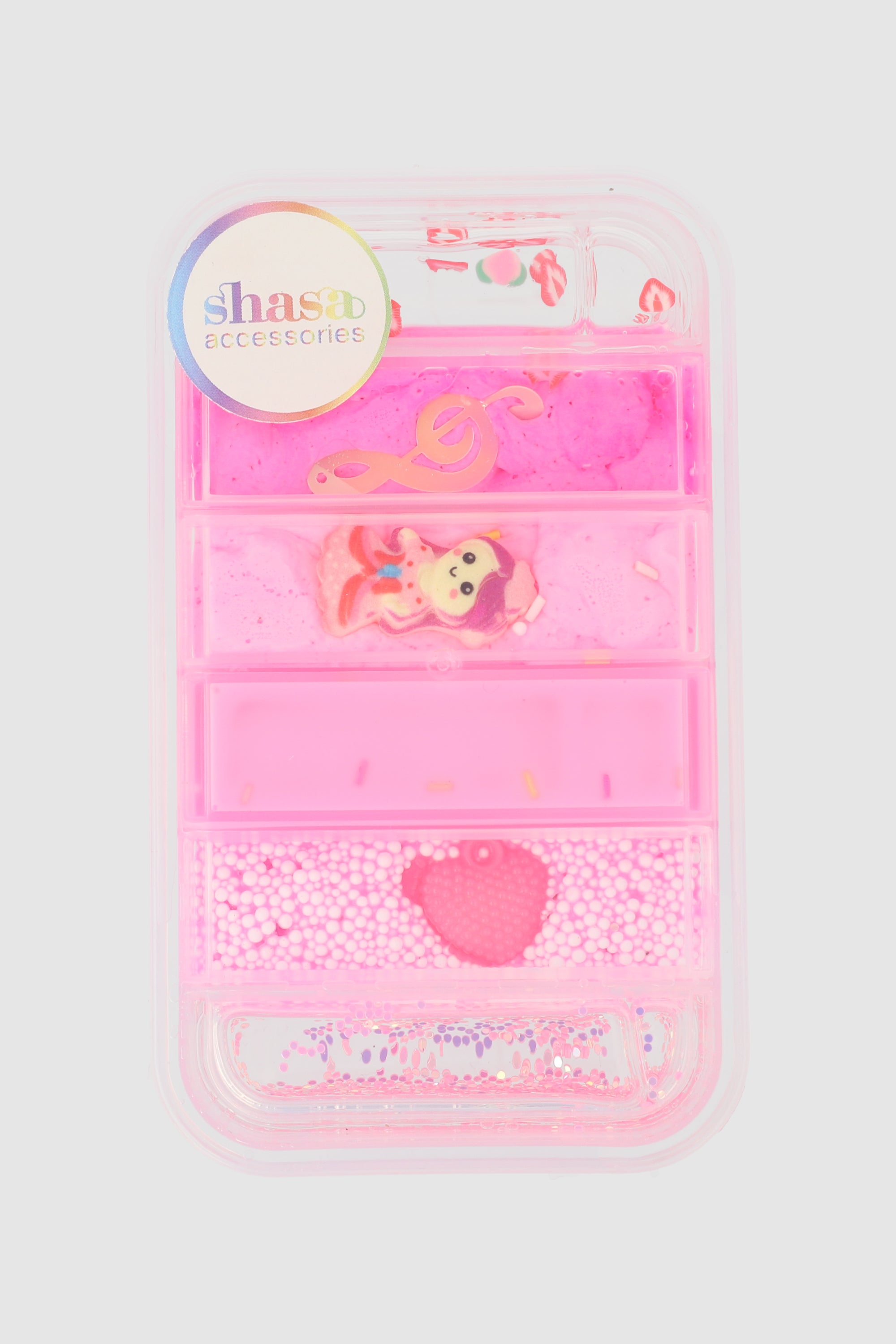 Caja Goma Moldeable Arcoíris Glitter ROSA