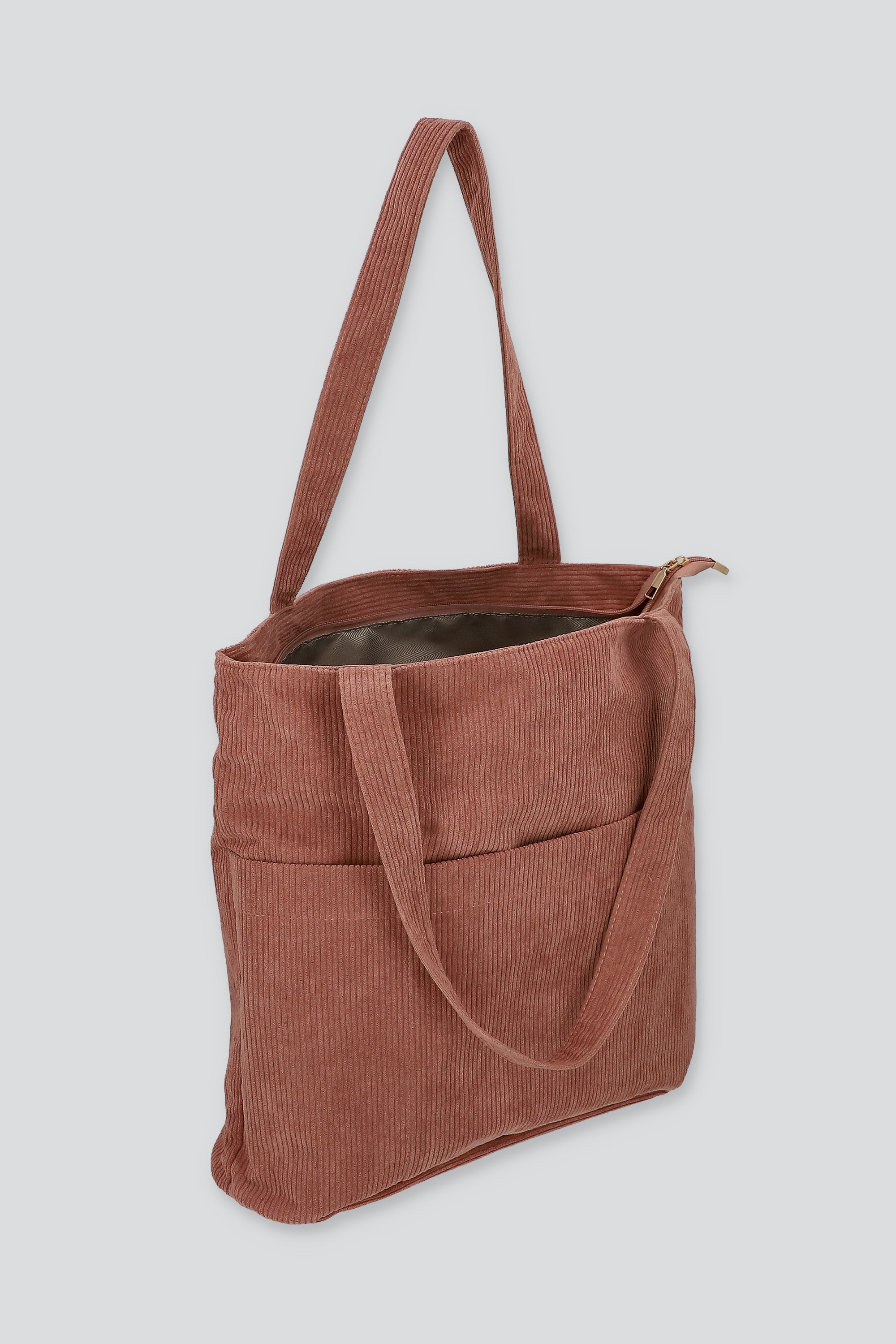 Bolsa Tote Pana PALO DE ROSA