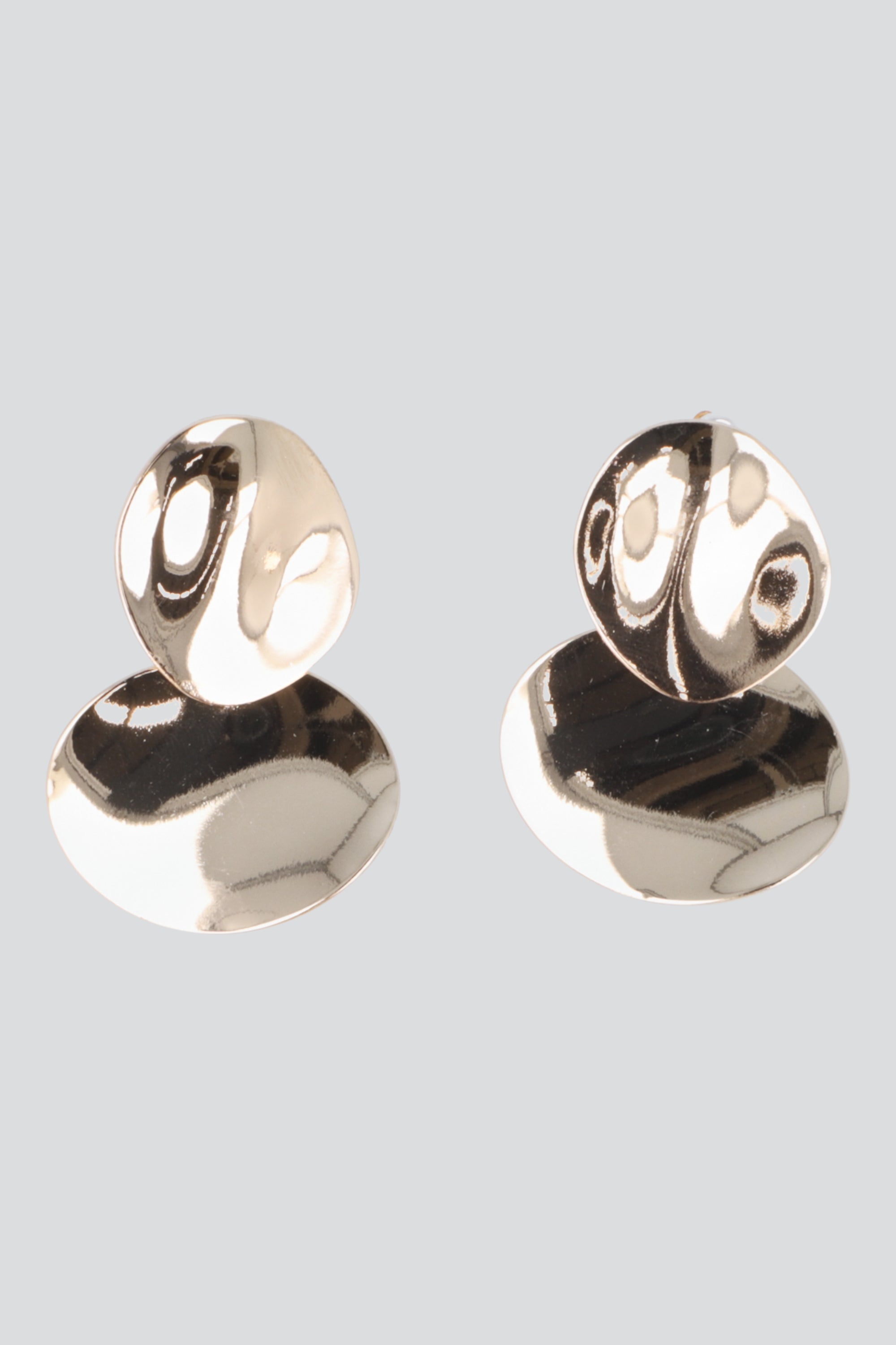 Aretes Doble Circulo Metal ORO