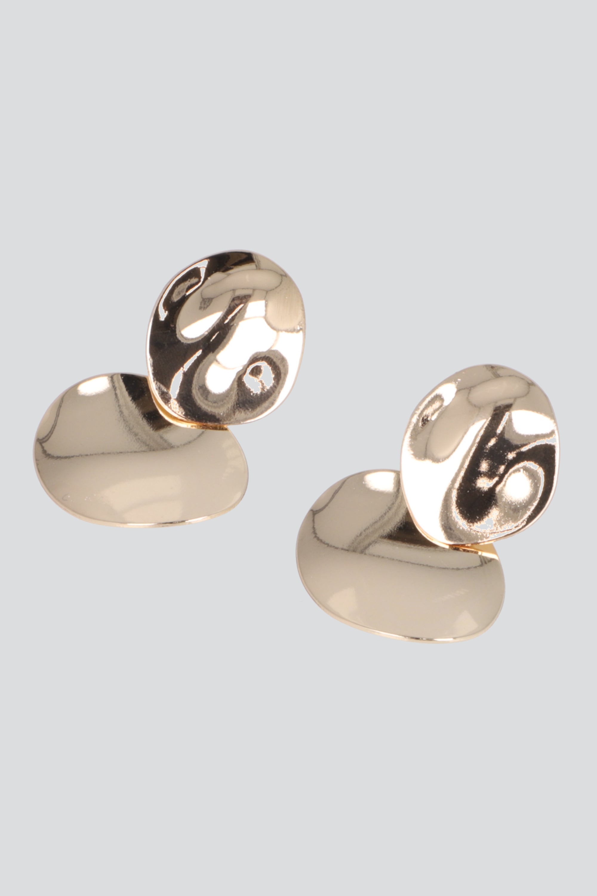 Aretes Doble Circulo Metal ORO
