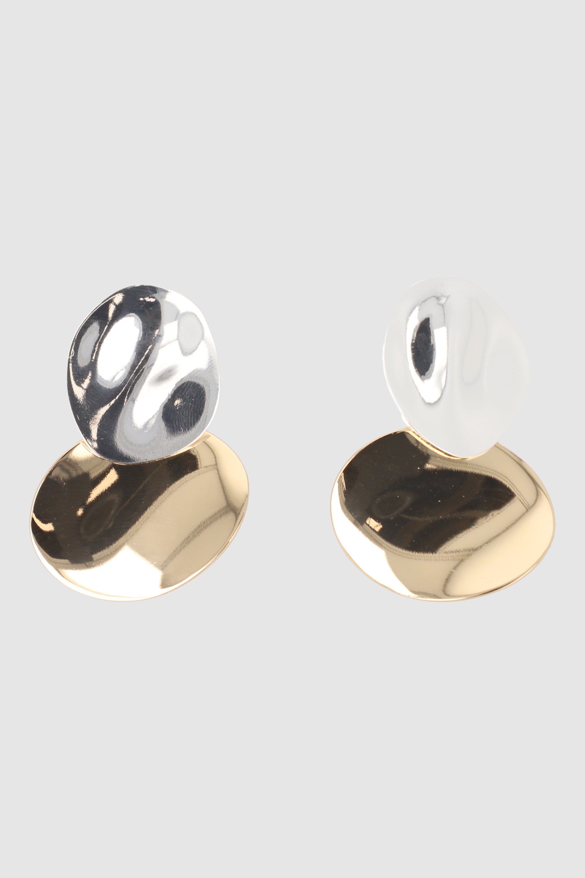 Aretes Doble Circulo Metal ORO