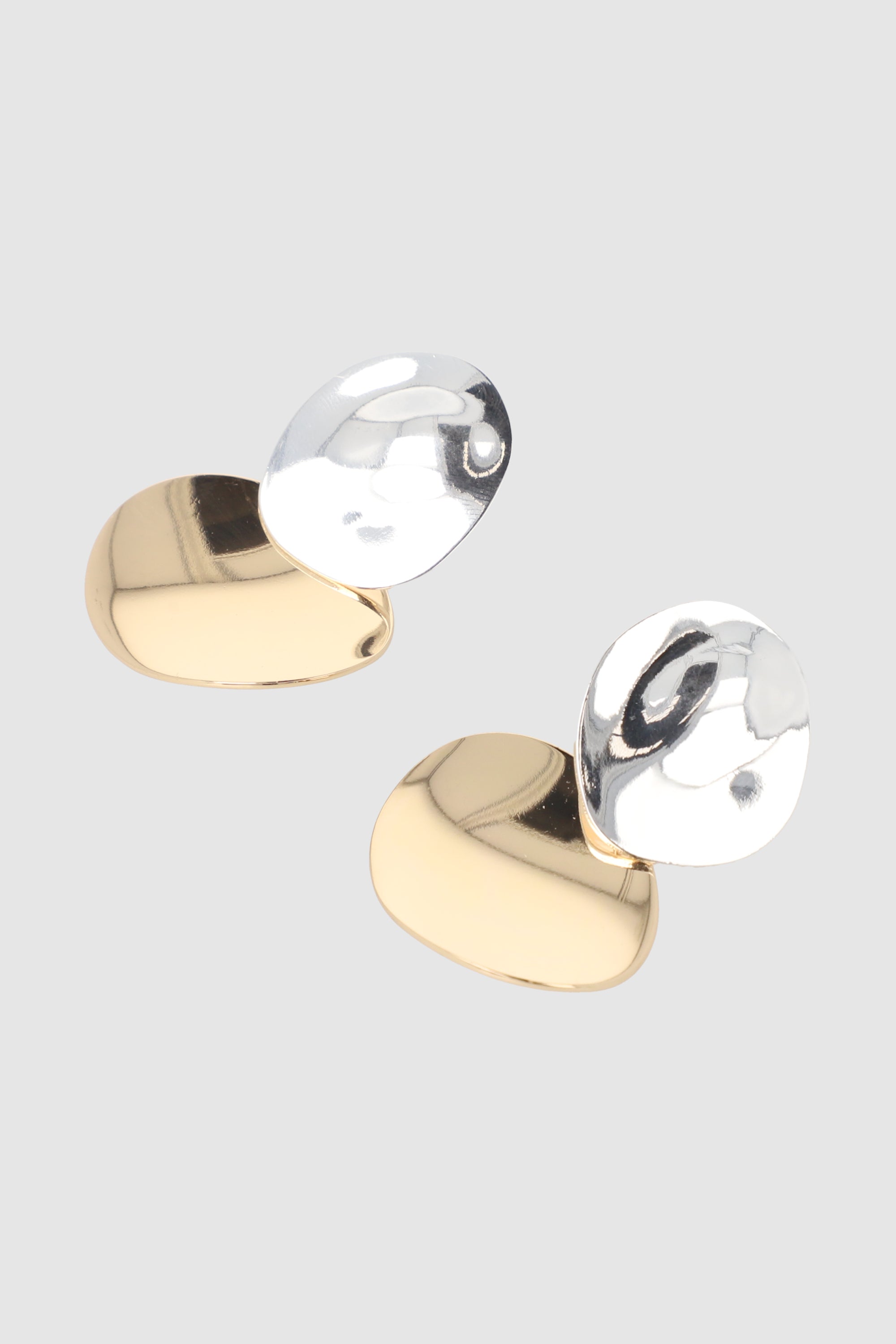 Aretes Doble Circulo Metal ORO