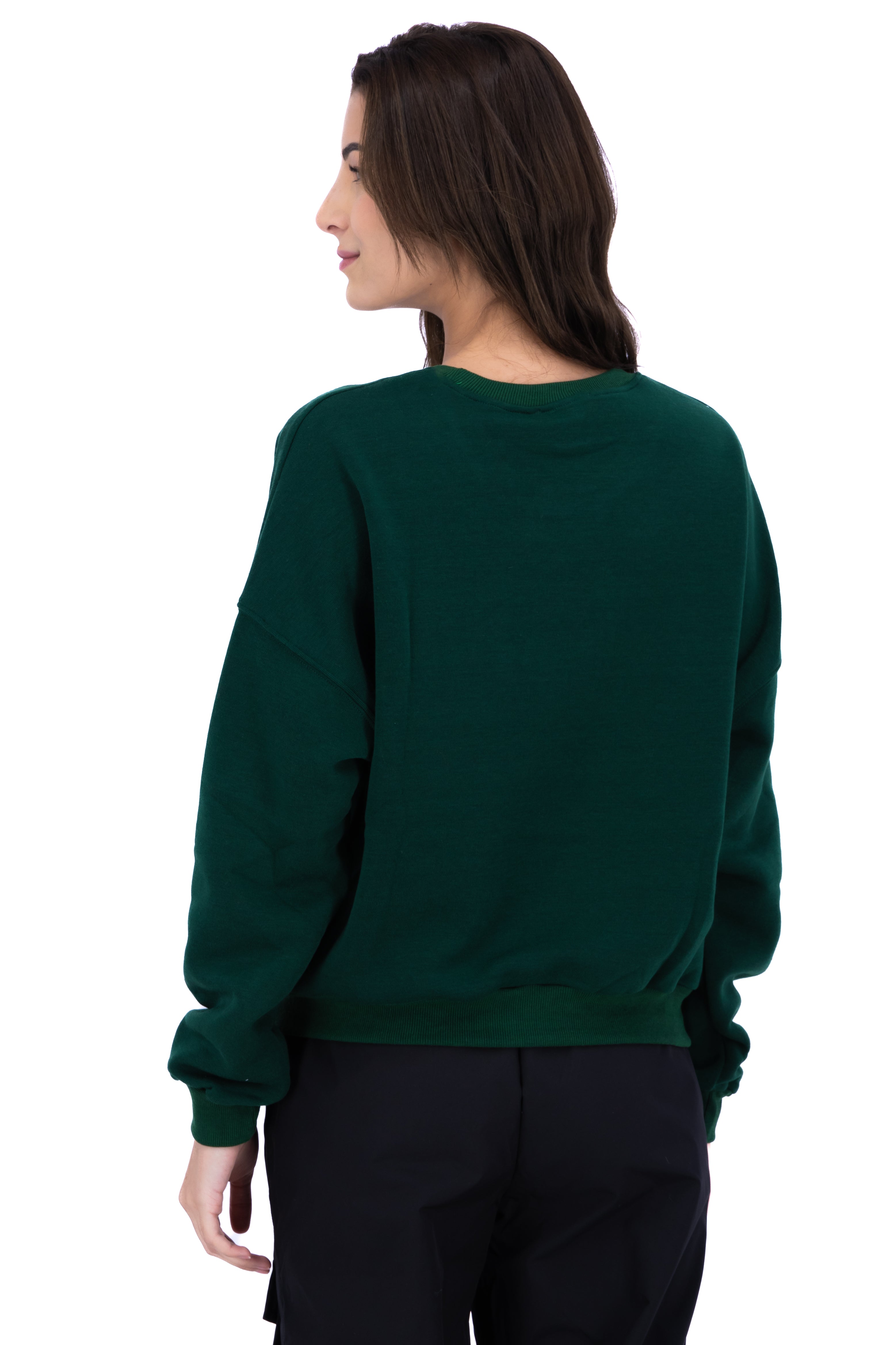 Sudadera navideña hombros caídos VERDE CAZADOR