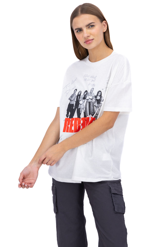 Playera oversize estampado RDB firmas