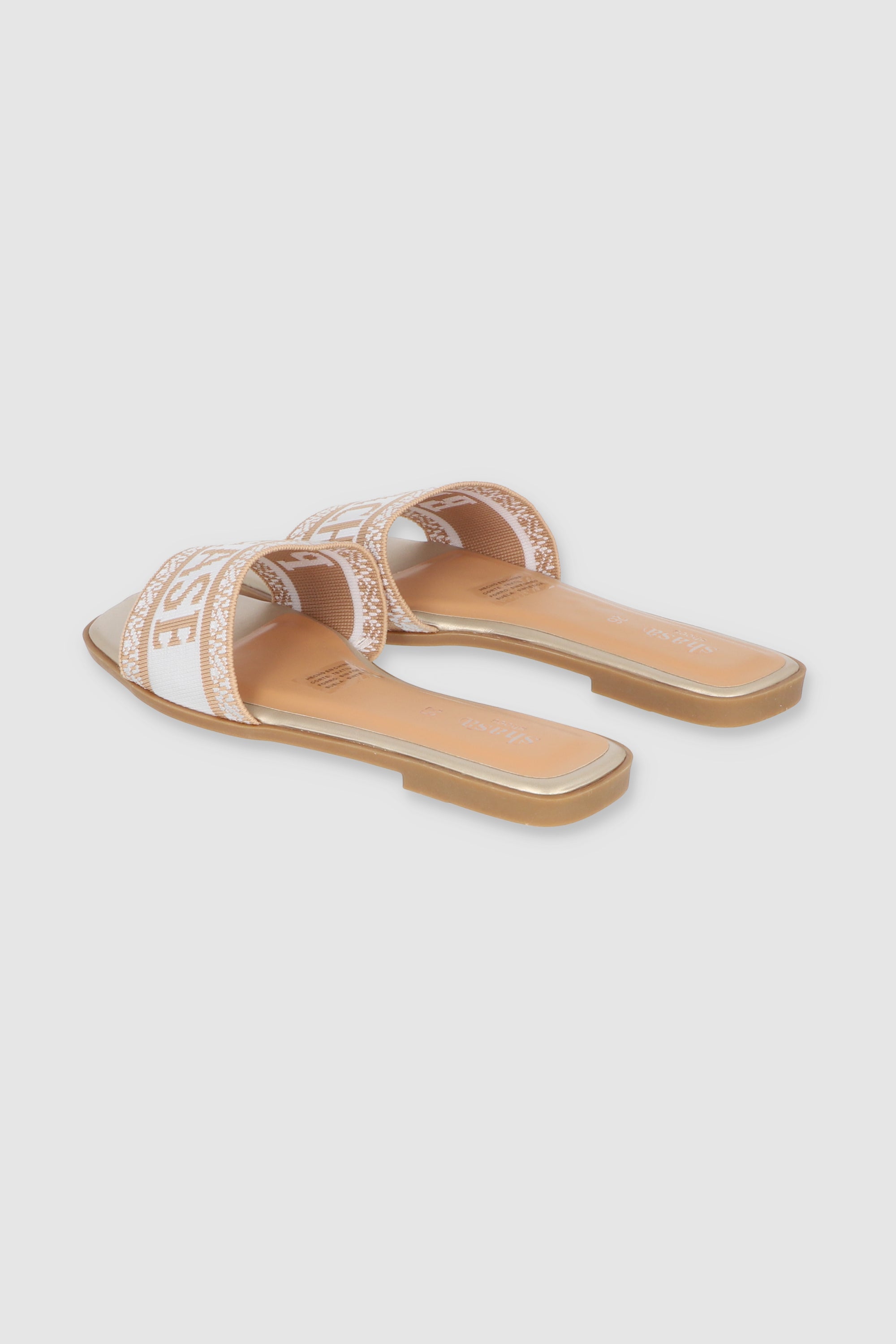 Sandalias Planas Beach Please Tejido ORO