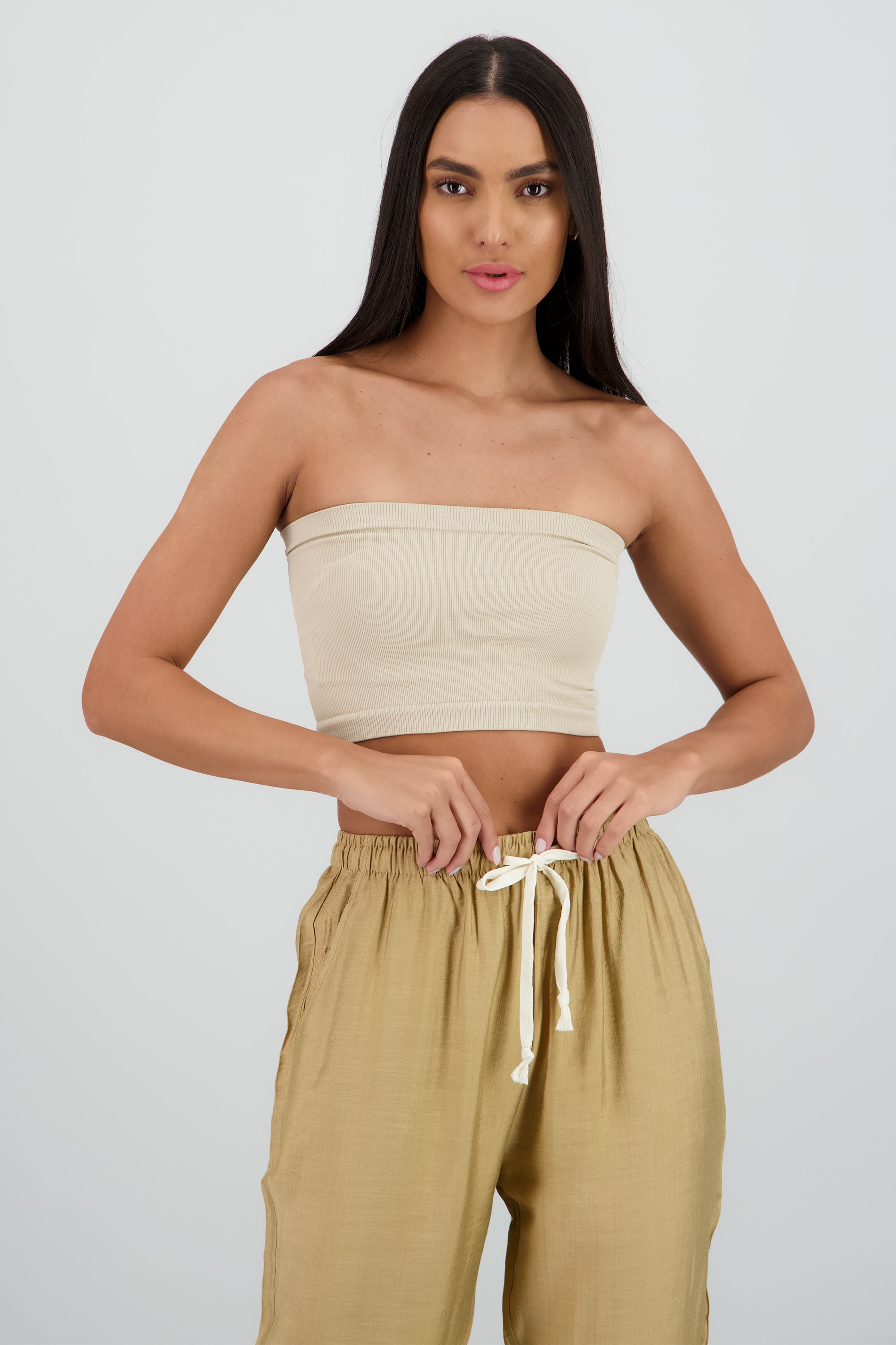 Top Tubo Strapless Rib