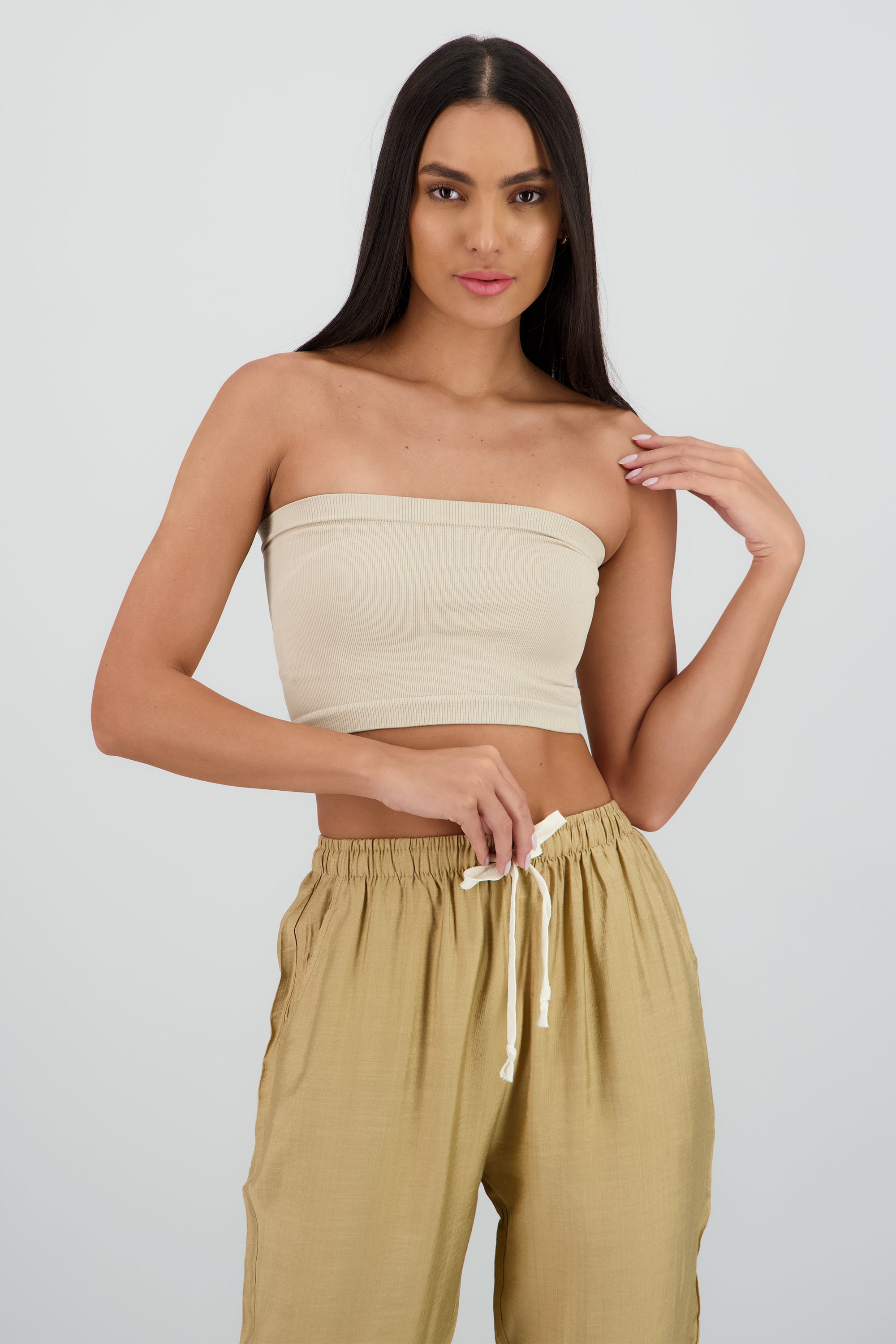 Top Tubo Strapless Rib