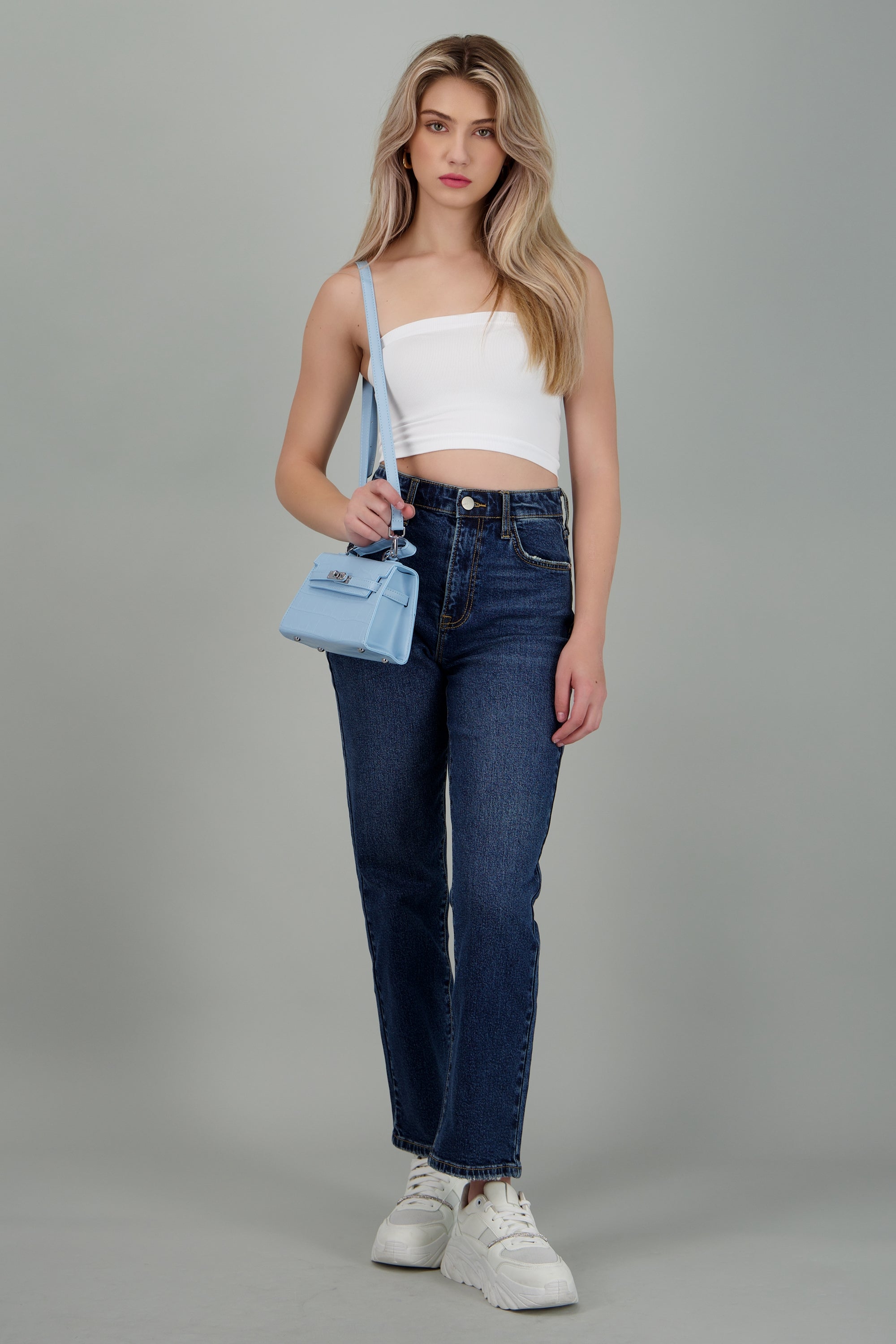 Top Tubo Strapless Rib BLANCO