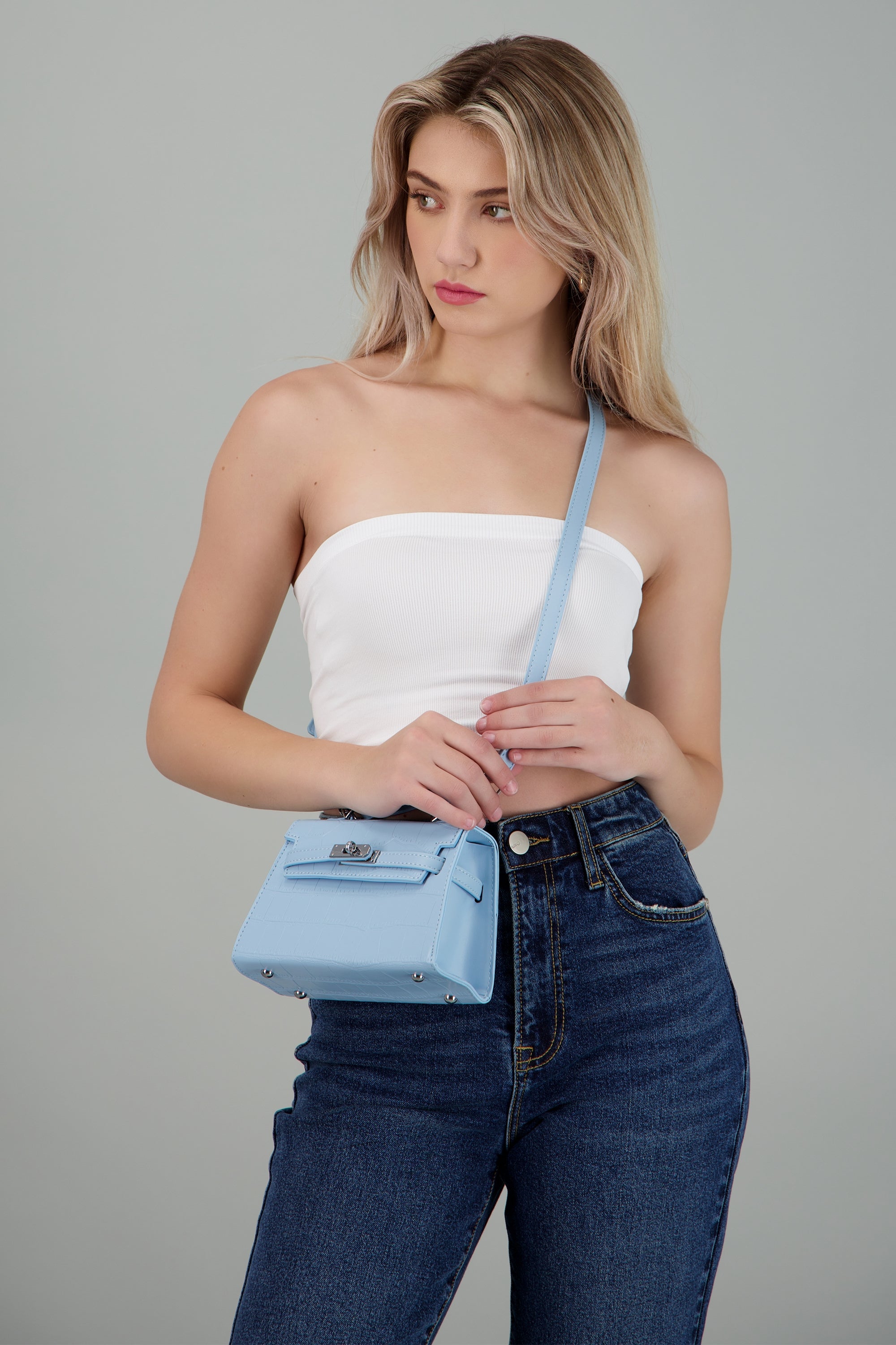 Top Tubo Strapless Rib BLANCO