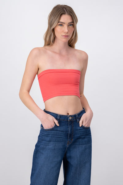 Top Tubo Strapless Rib