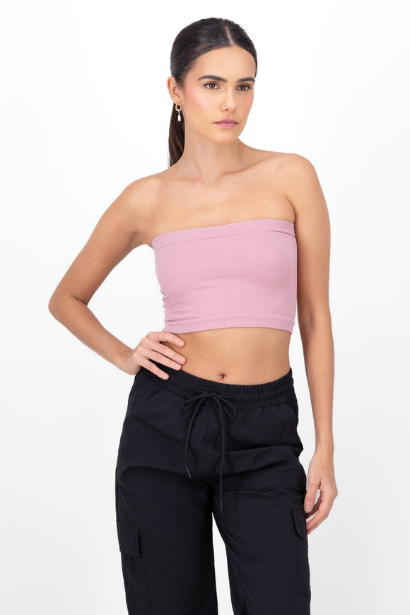 Top Tubo Strapless Rib