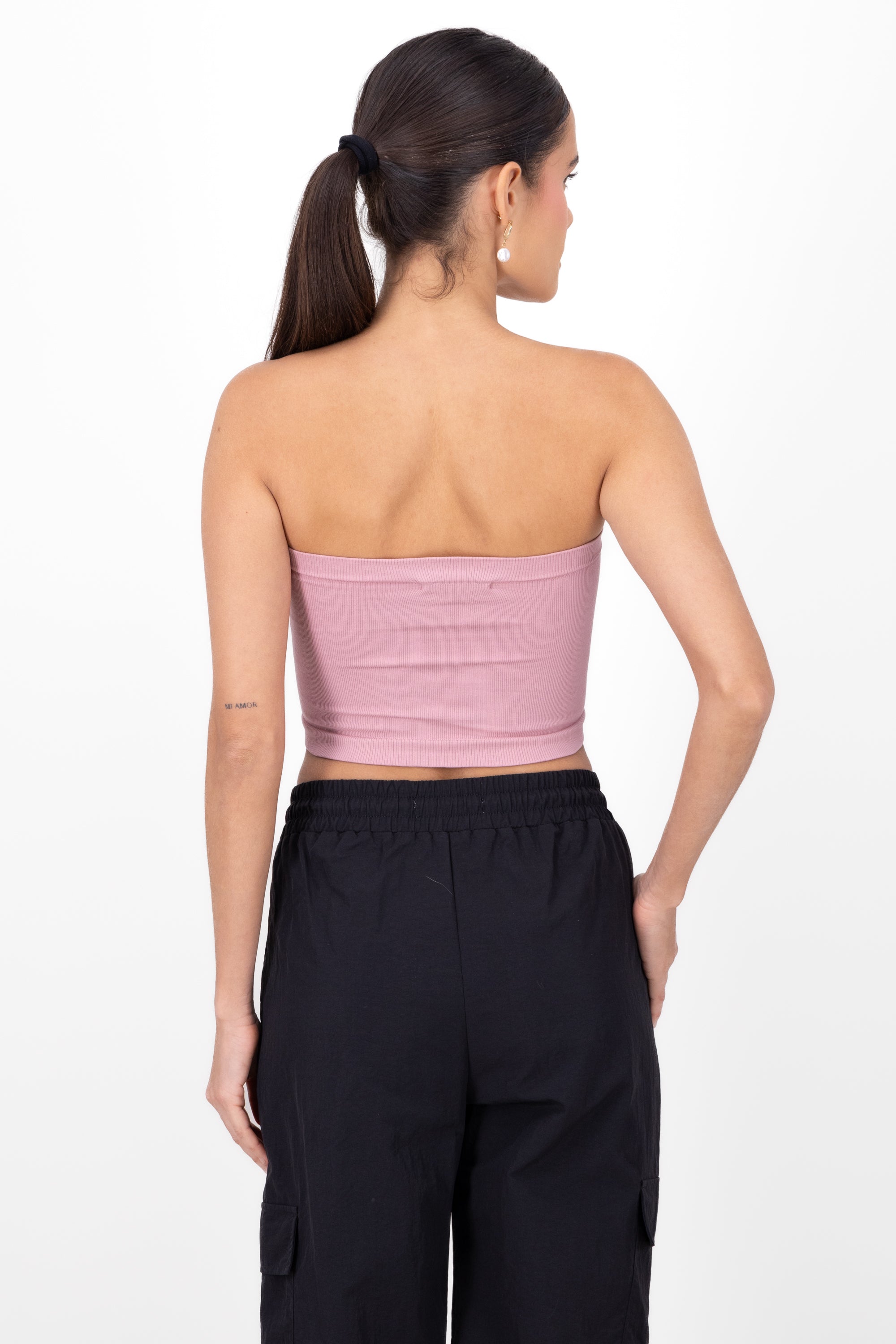 Top Tubo Strapless Rib MALVA