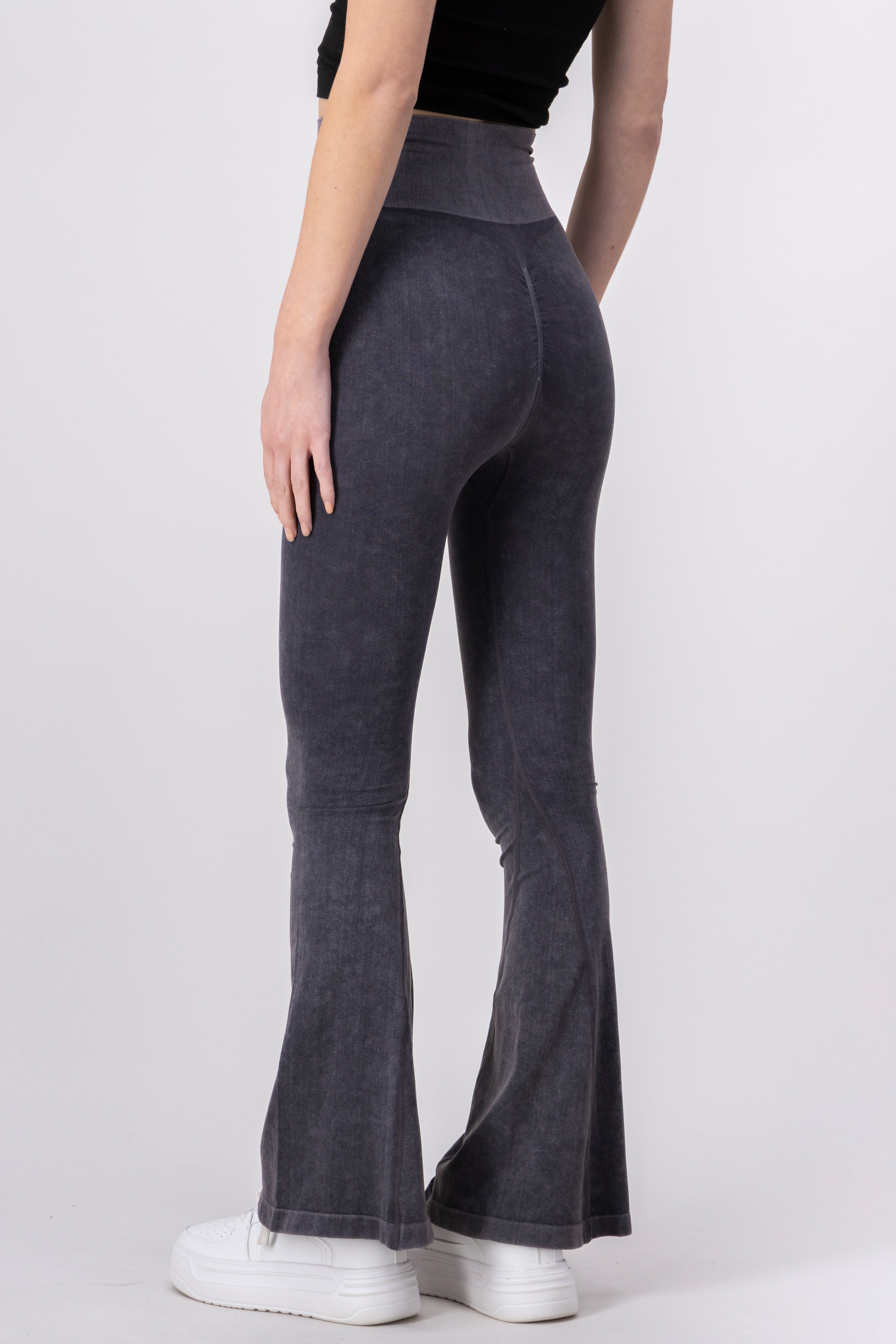 Leggings flared deslavado GRIS