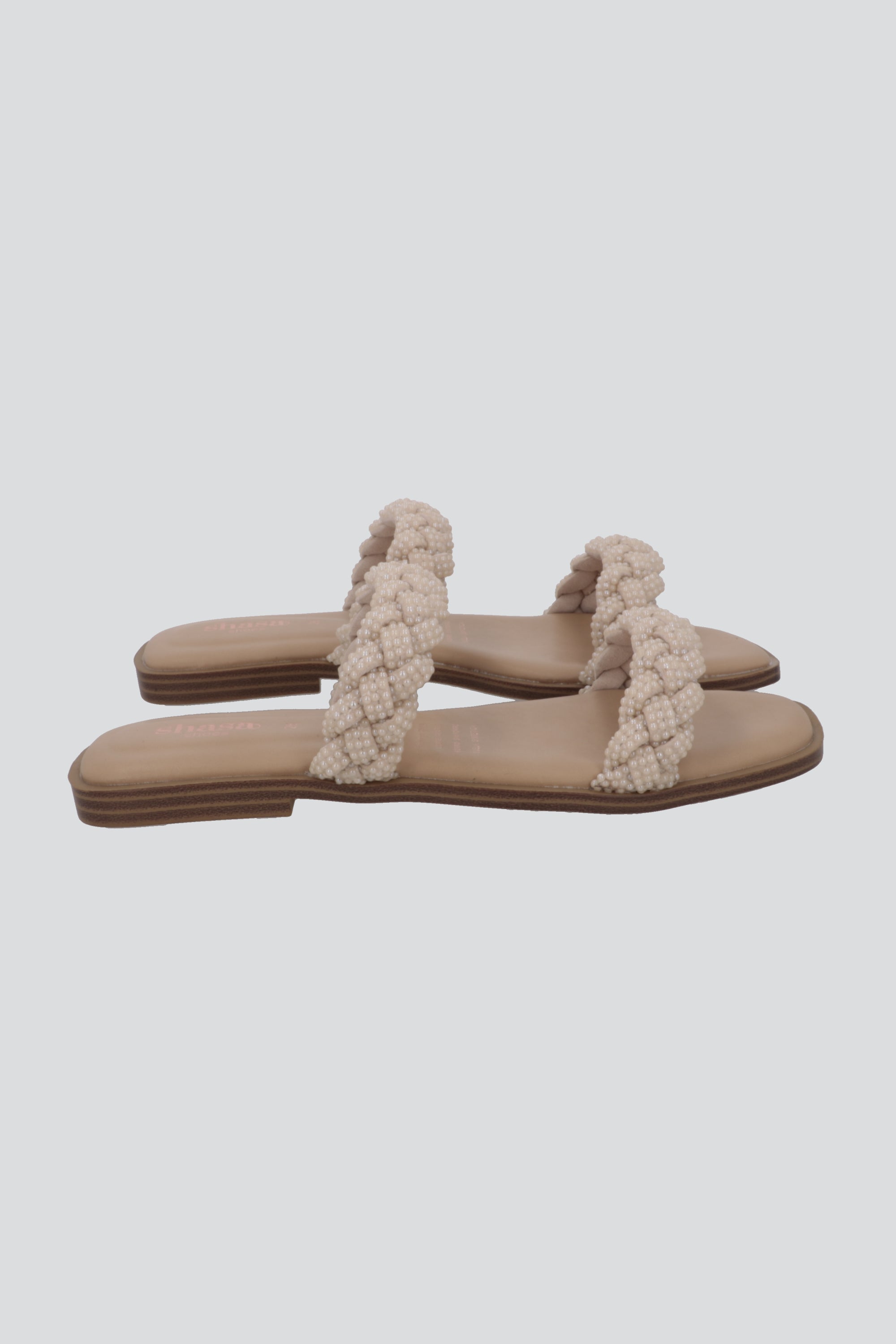 Sandalia Plana Trenza Plana NUDE