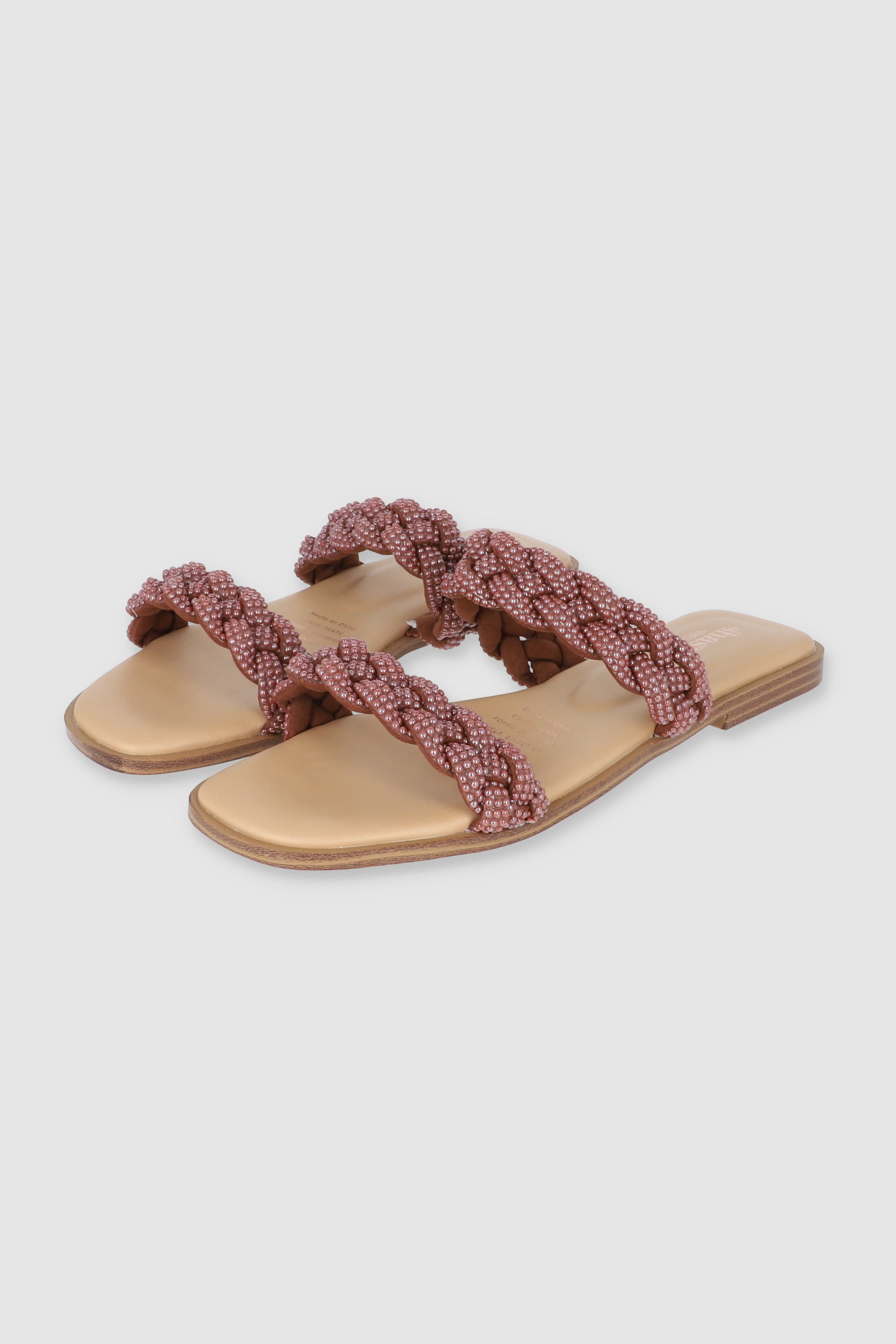 Sandalia Plana Trenza Plana