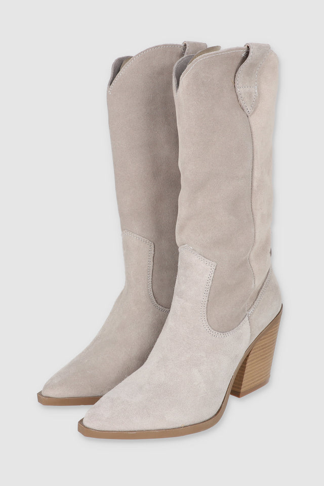 Botas vaqueras piel suede lisas