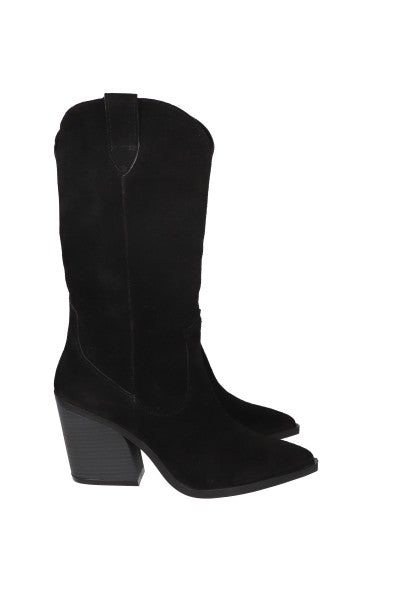 Botas vaqueras piel suede lisas