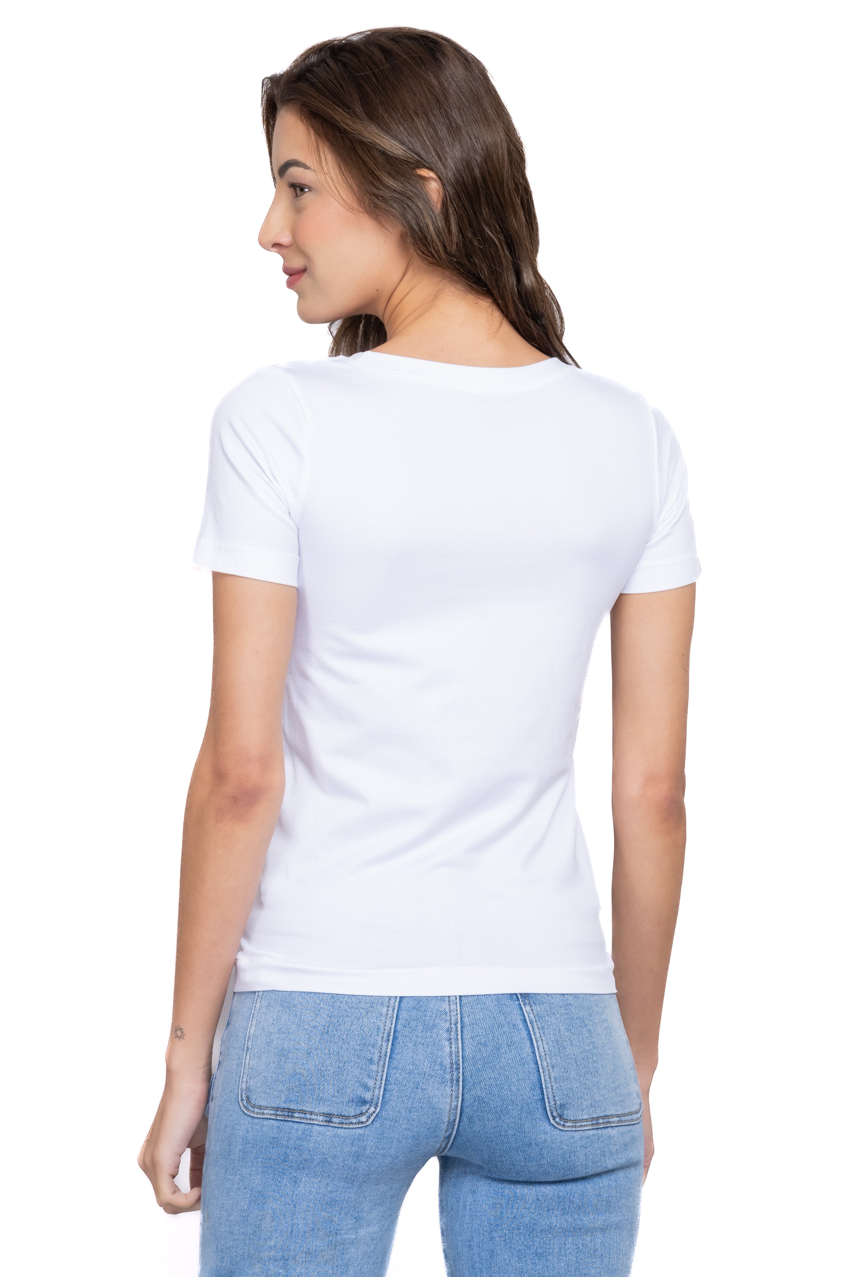 Top liso seamless manga corta BLANCO