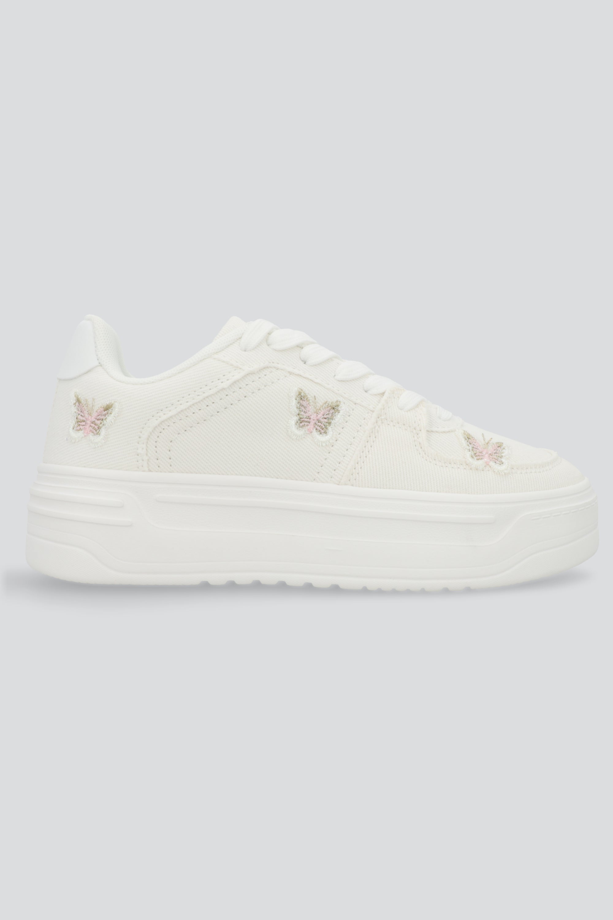 Tenis Casual Denim Mariposas BLANCO
