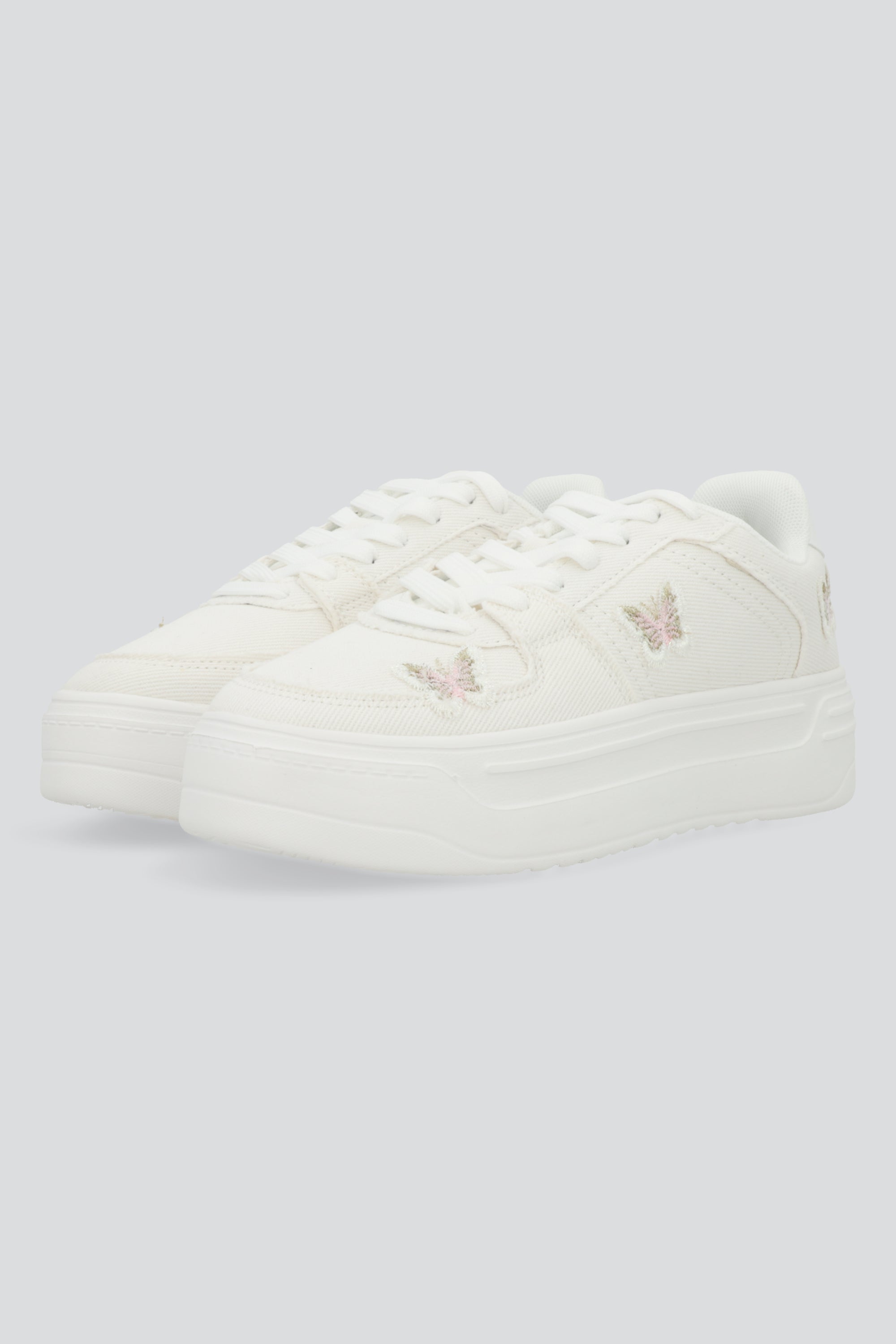 Tenis Casual Denim Mariposas BLANCO