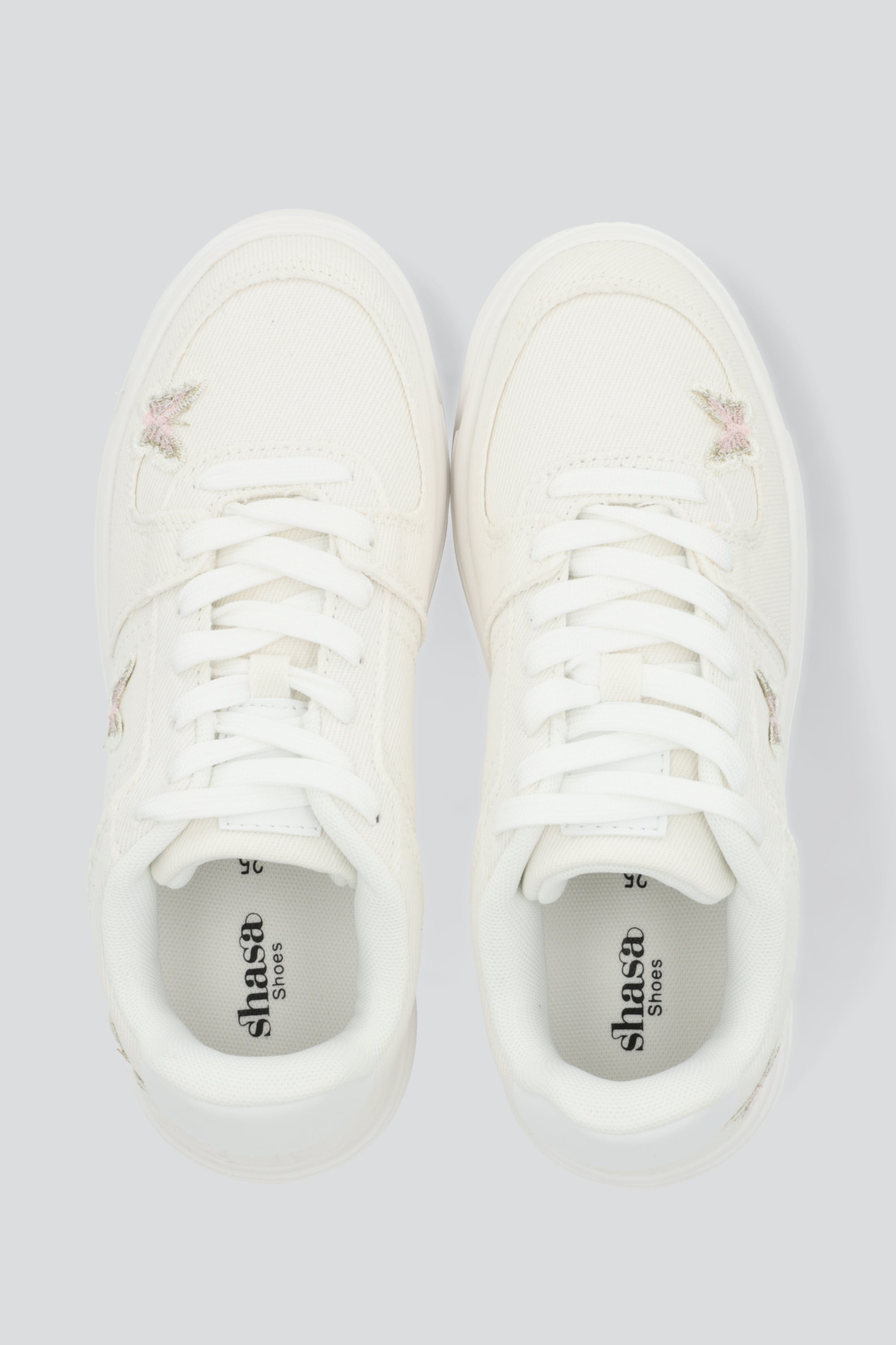 Tenis Casual Denim Mariposas BLANCO