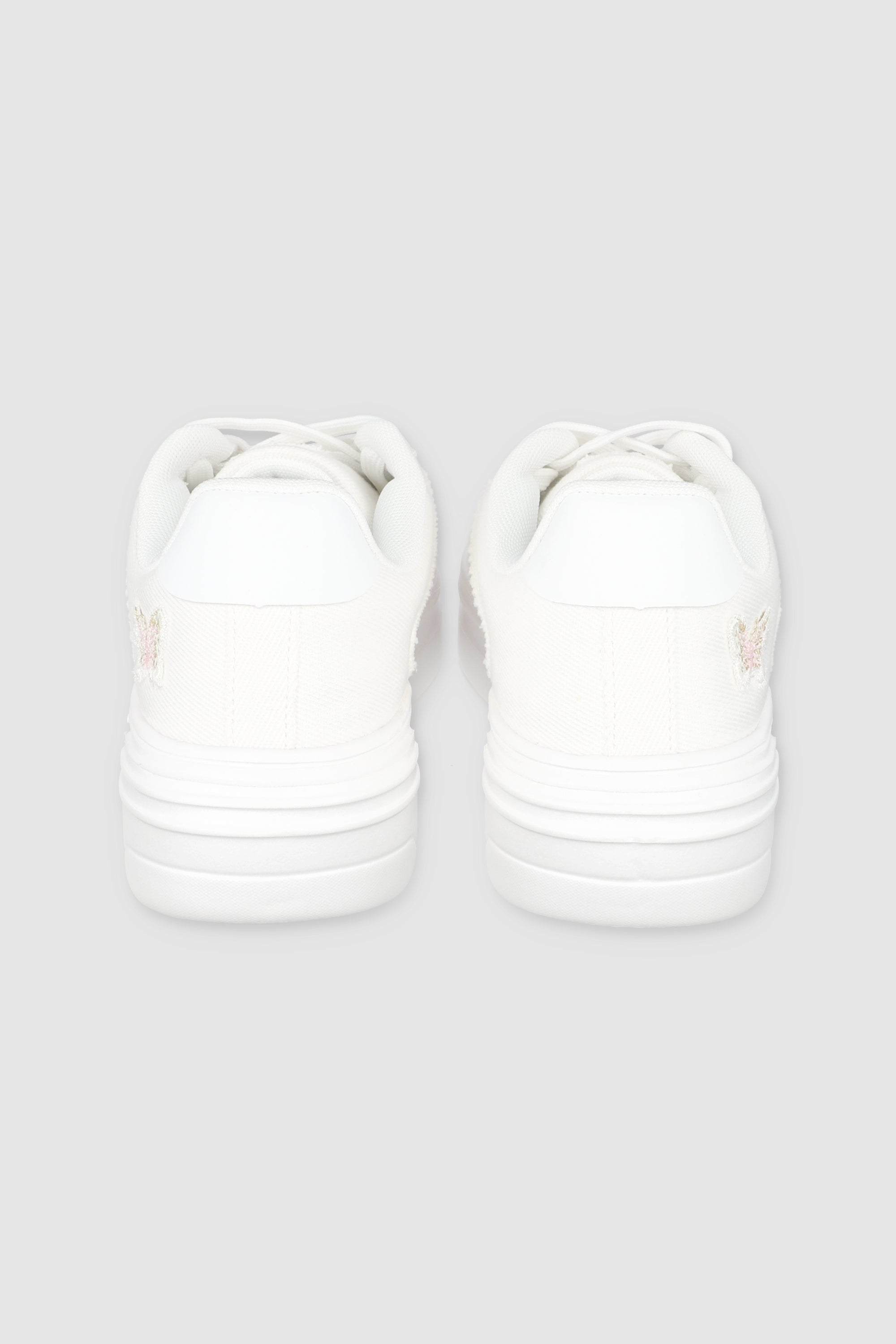 Tenis Casual Denim Mariposas BLANCO