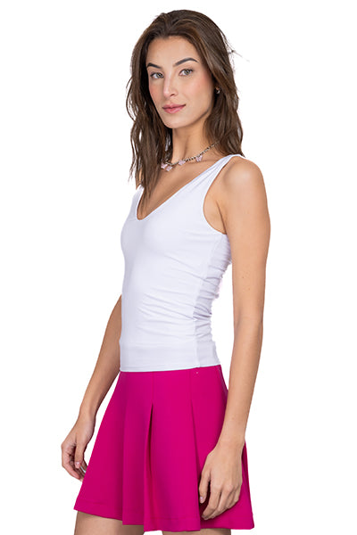Top seamless escote v BLANCO