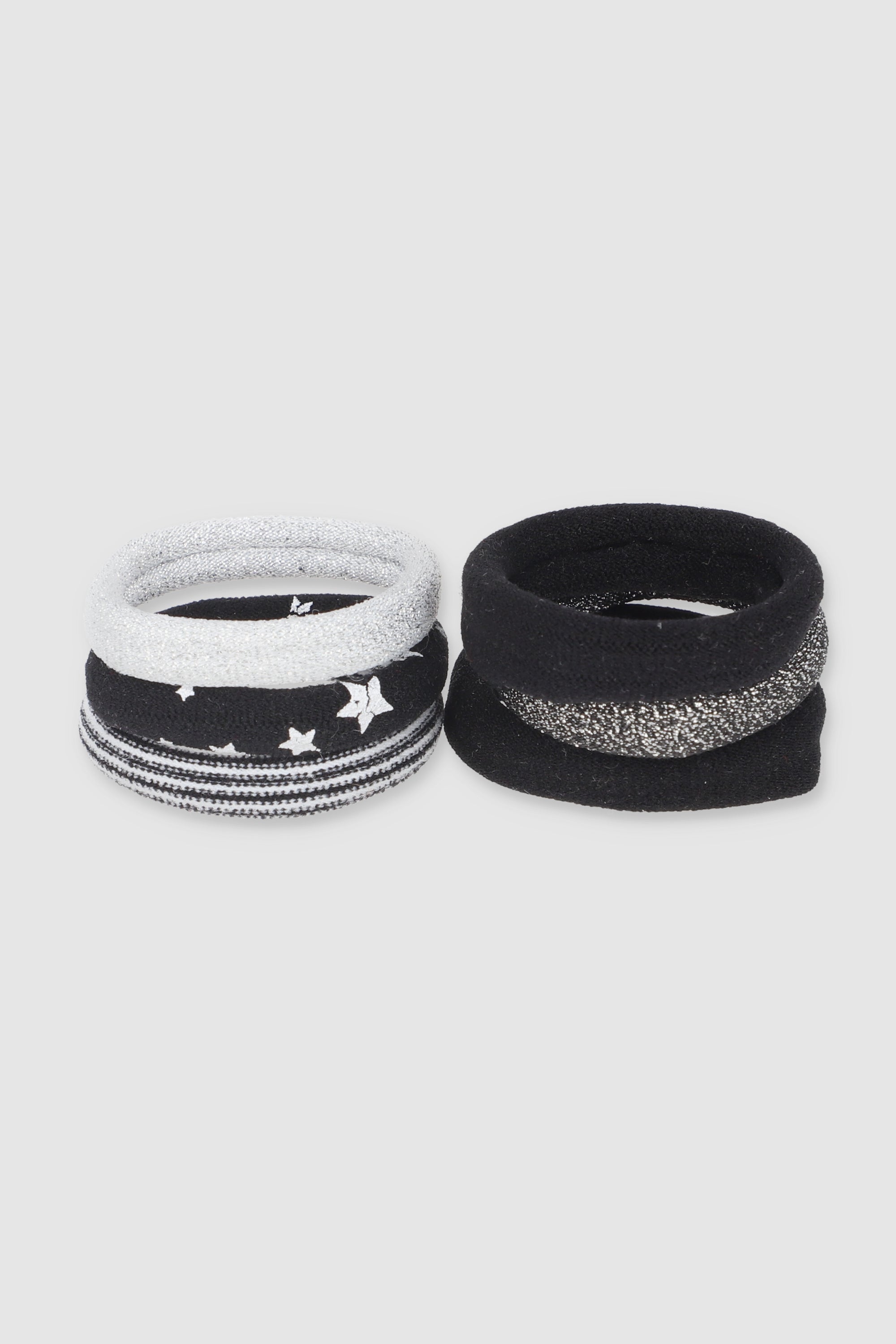 Set ligas lurex estrellas NEGRO