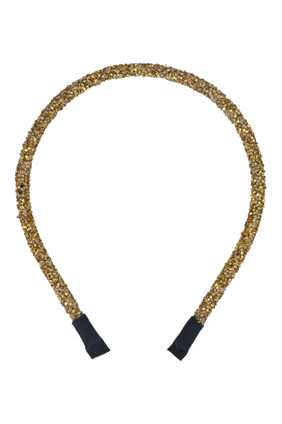 Diadema glitter roca ORO