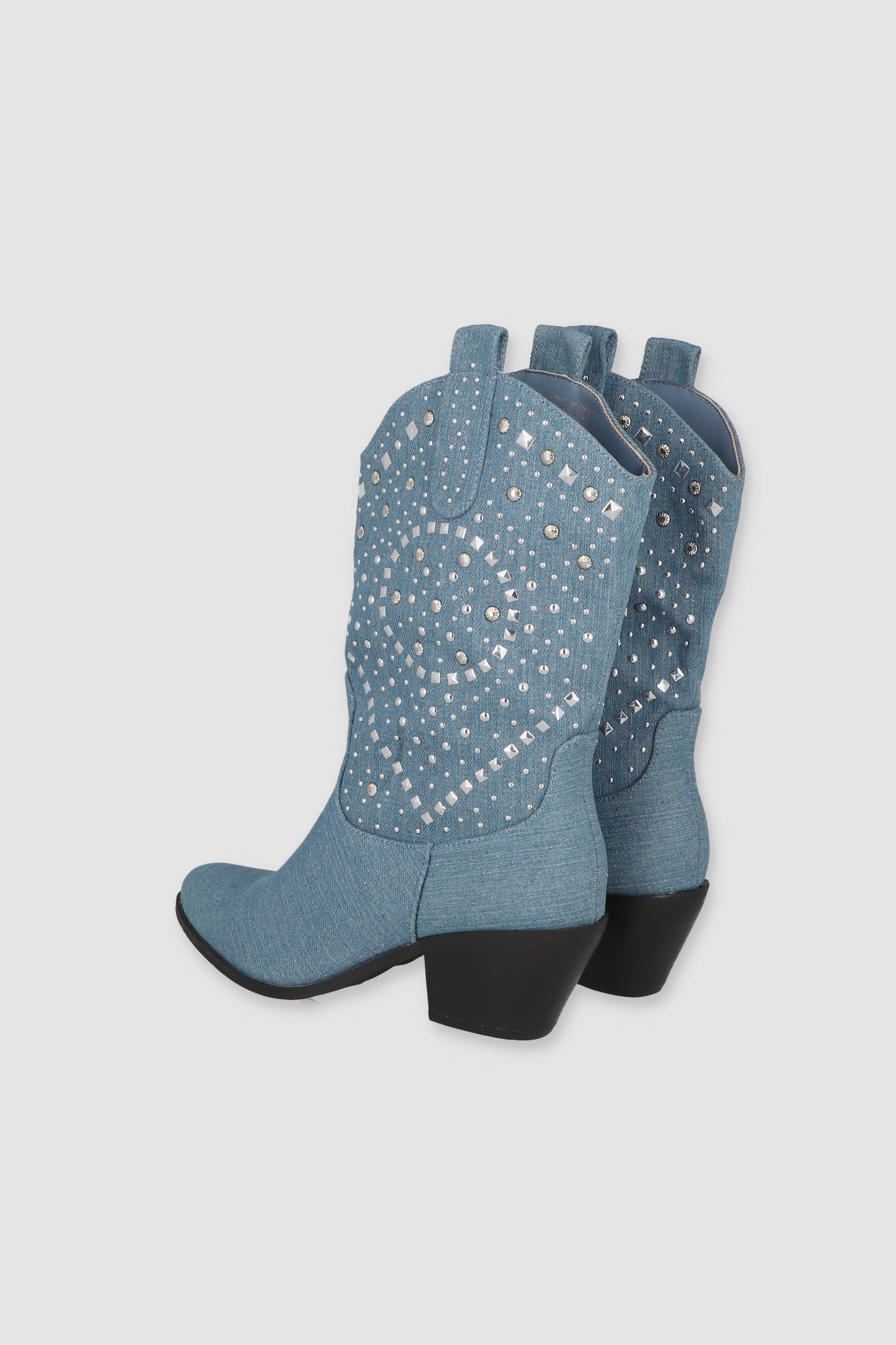 Botas vaqueras studs LIGHT WASH