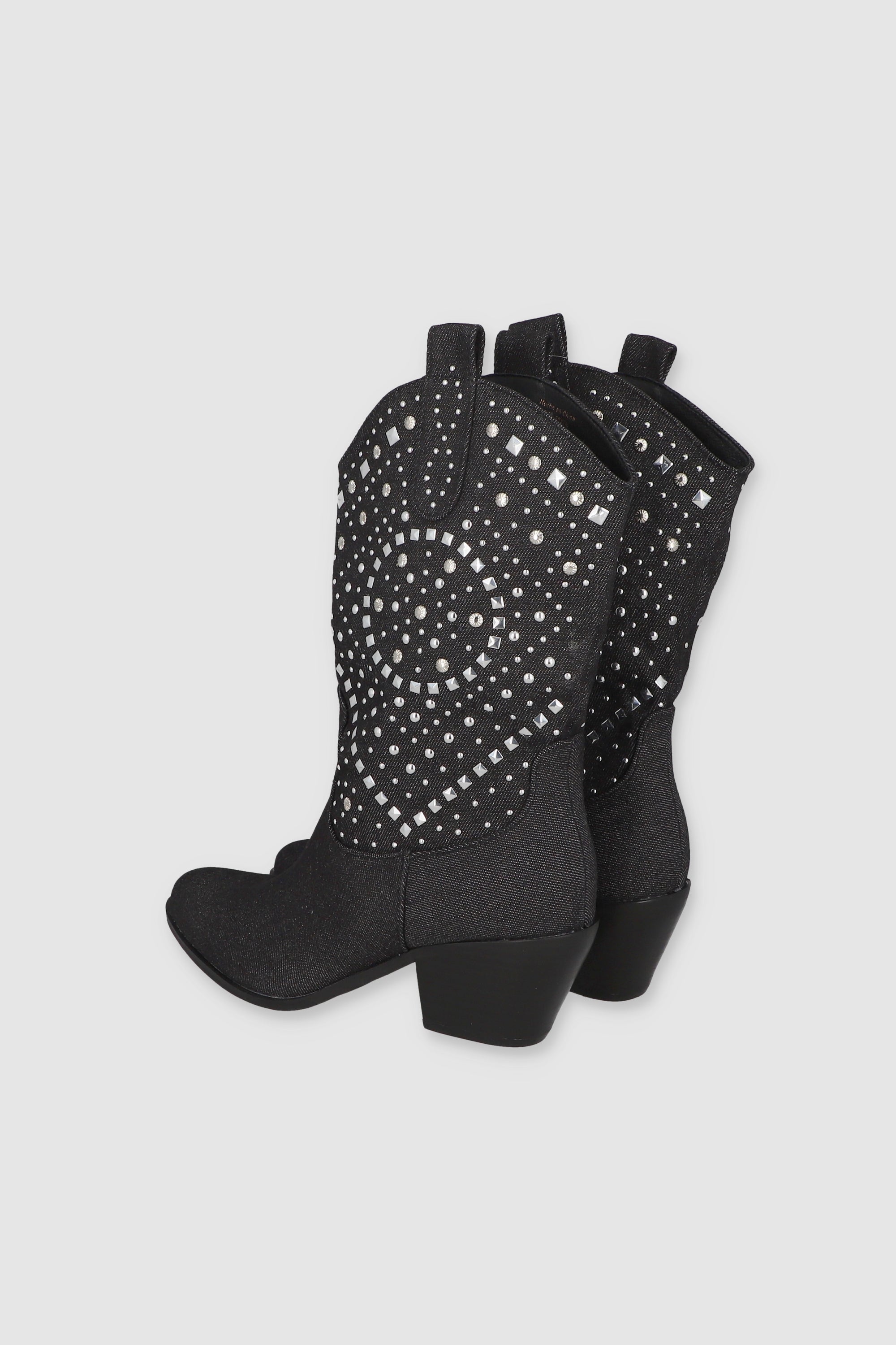 Botas vaqueras studs NEGRO