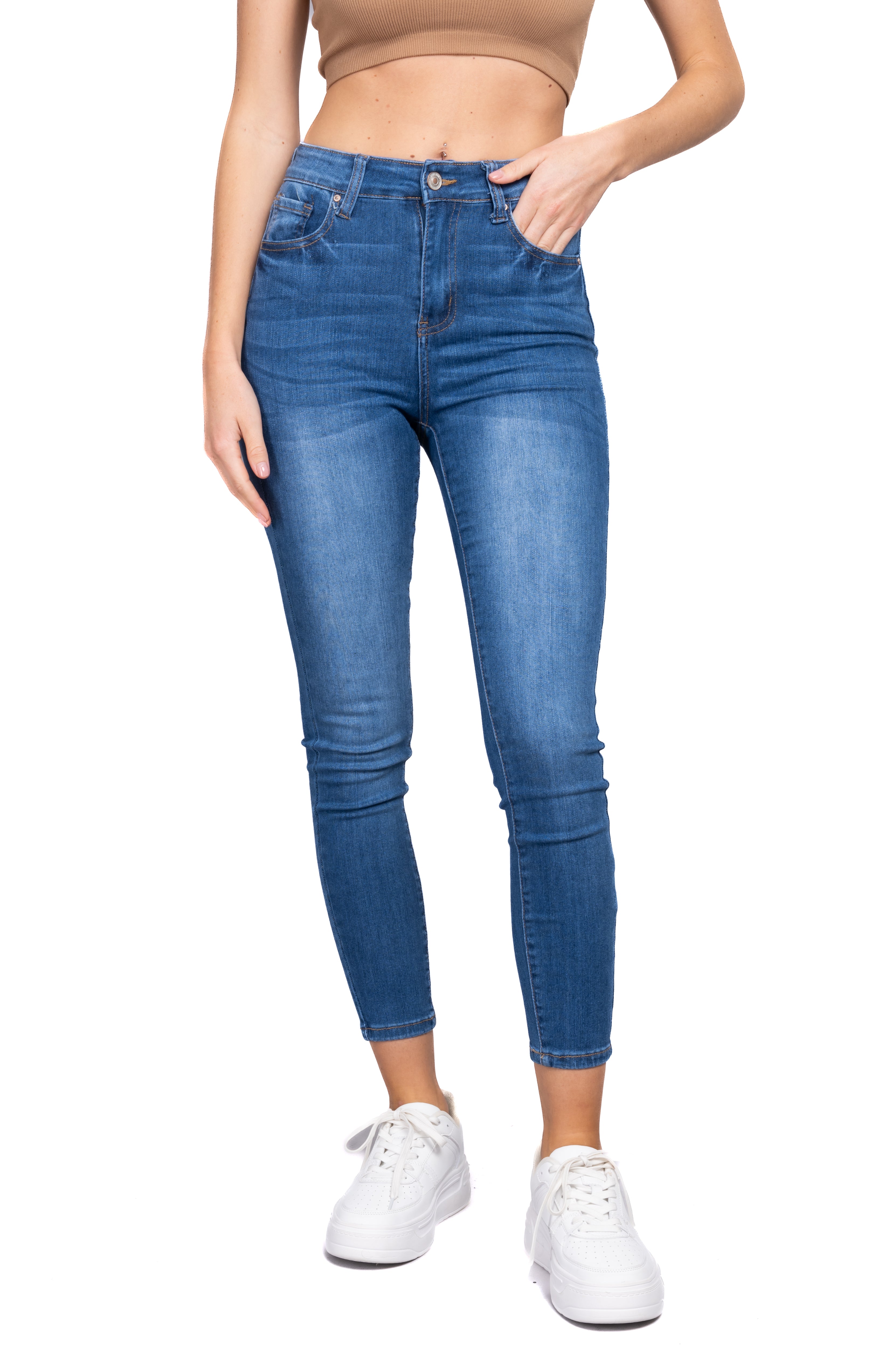 Jeans skinny lisis high rise MEDIUM WASH