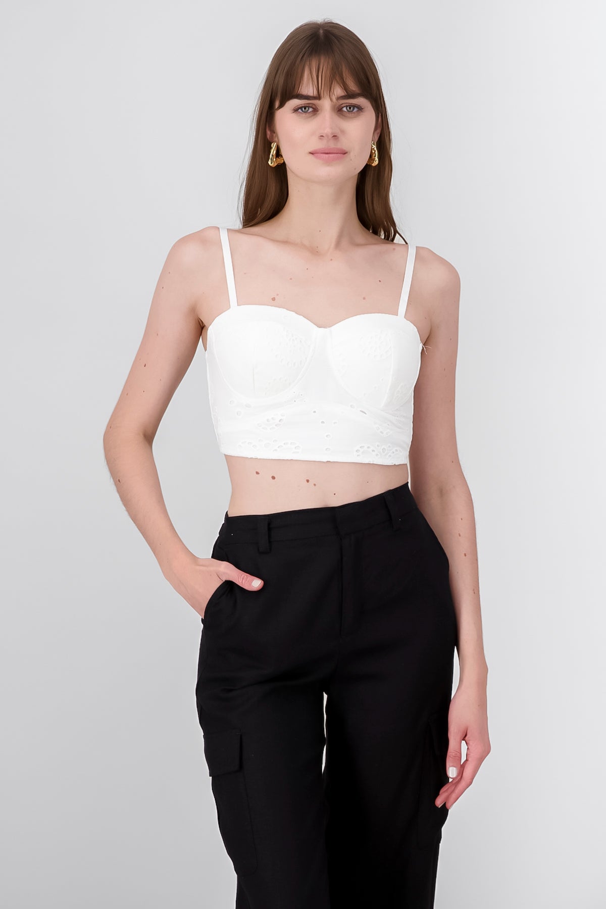 Blusa Con Copas Bordado BLANCO