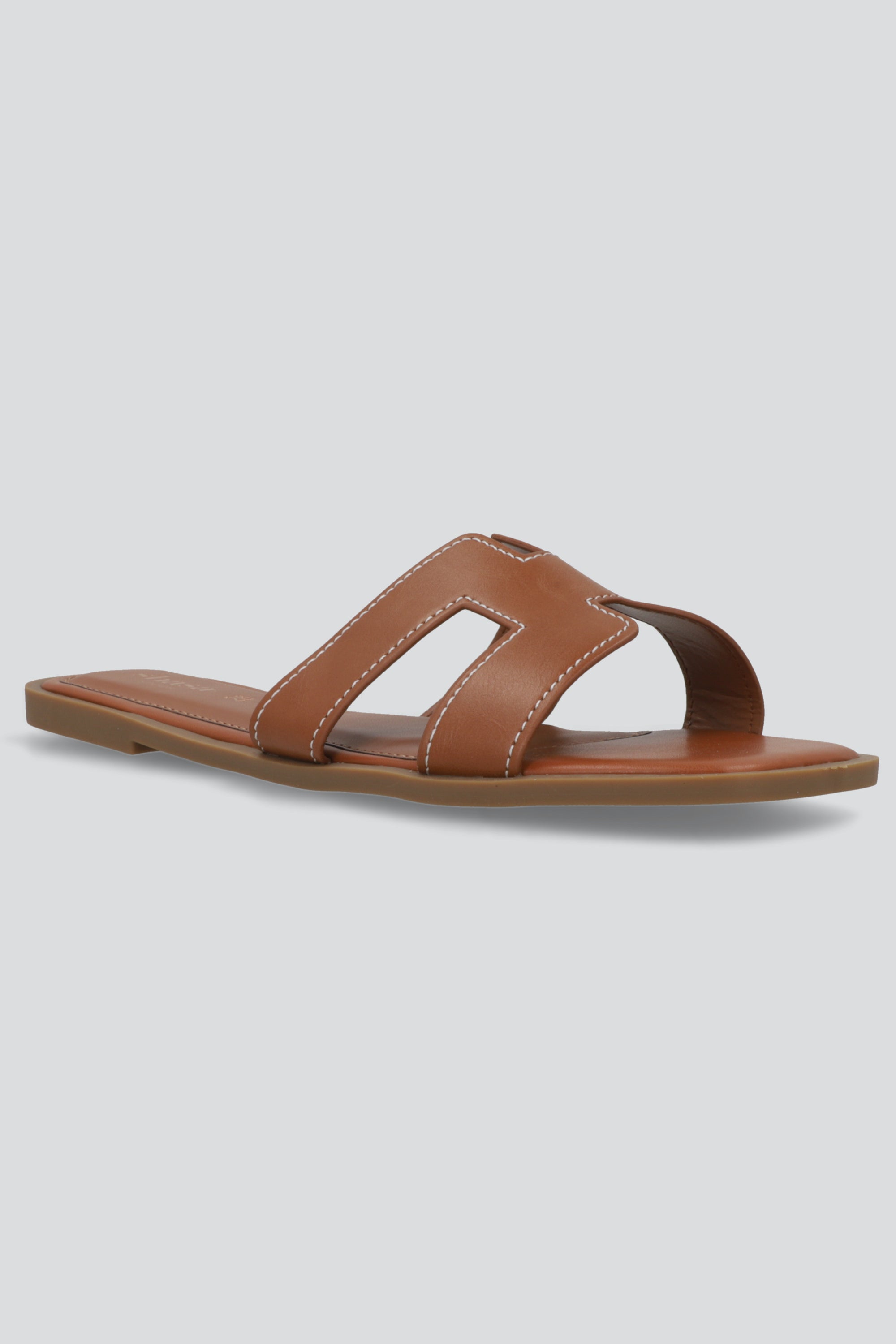 Sandalia Sencilla Tiras Greca TAN