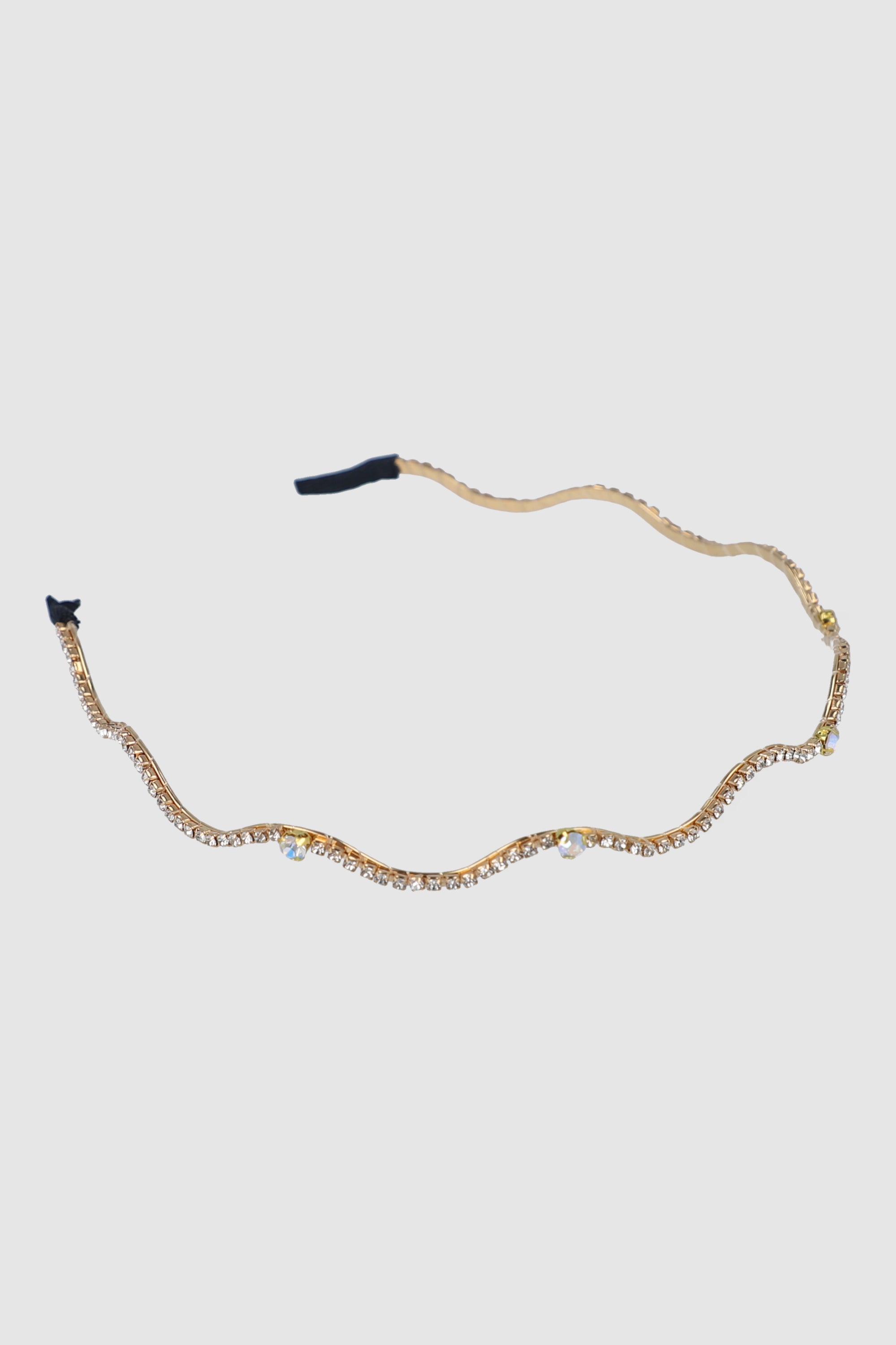 Diadema curva brillos ORO