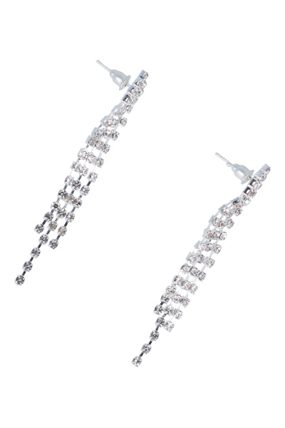 Aretes colgantes brillos PLATA