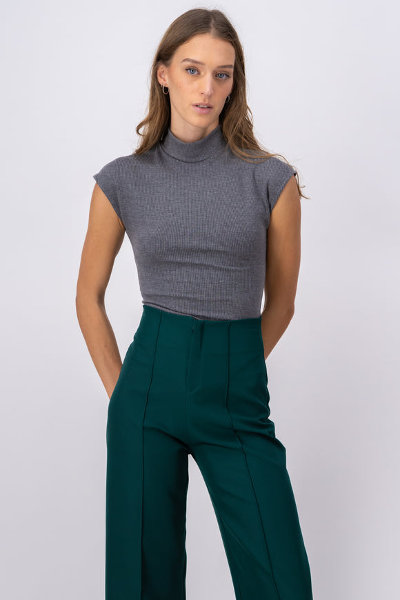 Bodysuit rib cuello alto
